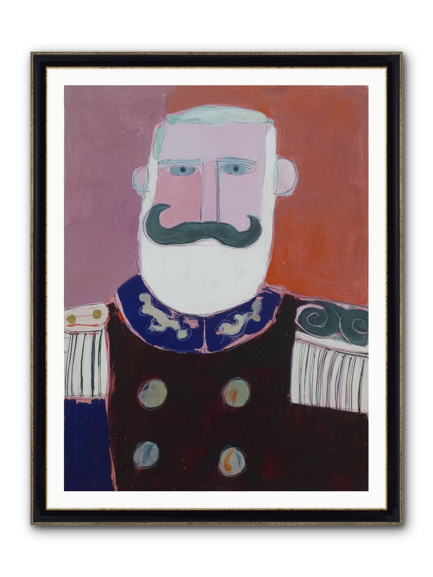 Navigator Of Hope Framed Print - Black & Gold 36x48