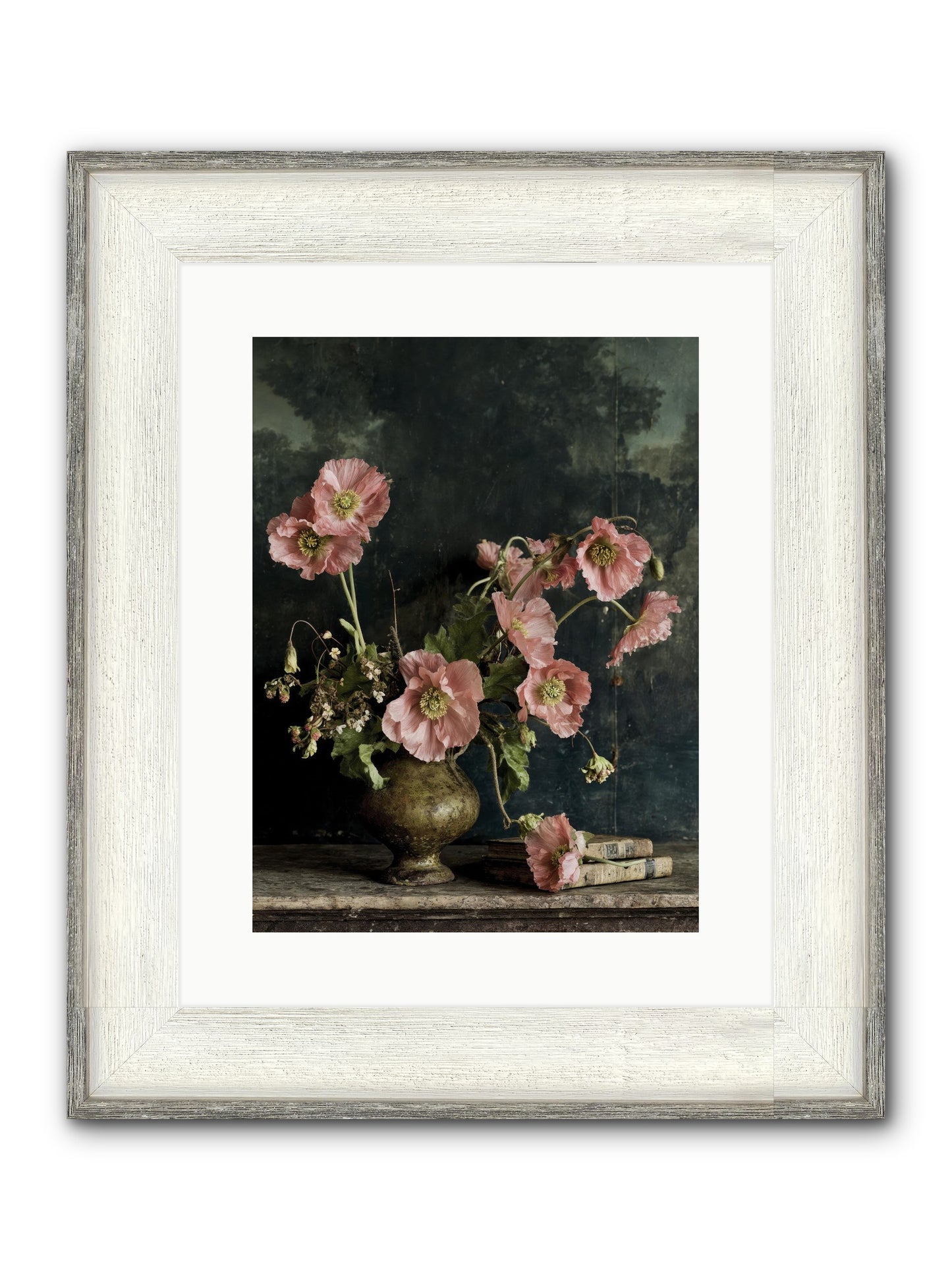 Nectar Field Framed Print - Driftwood White 12x16