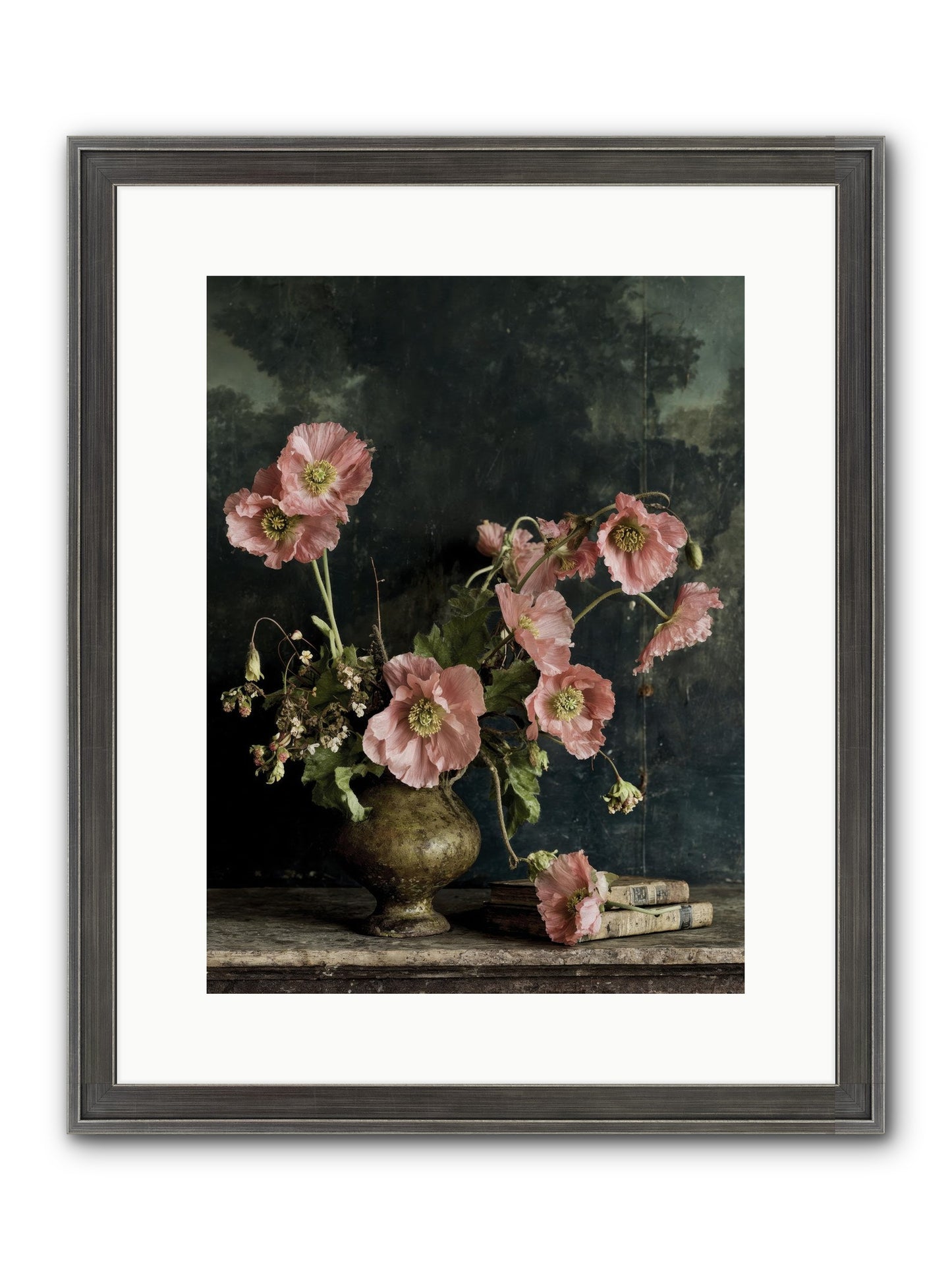 Nectar Field Framed Print - Slimwoods Black/Silver 12x16