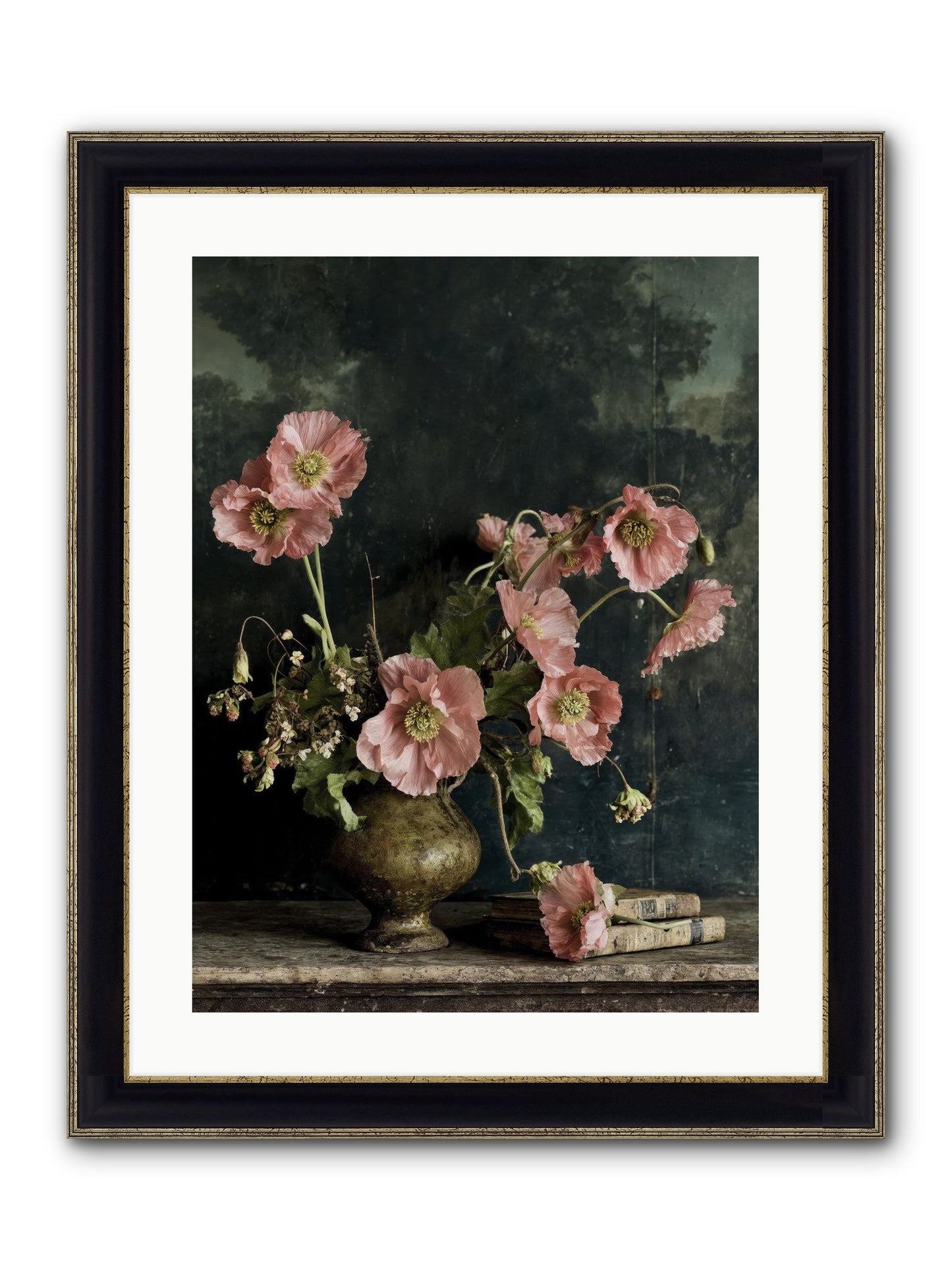 Nectar Field Framed Print - Black & Gold 18x24