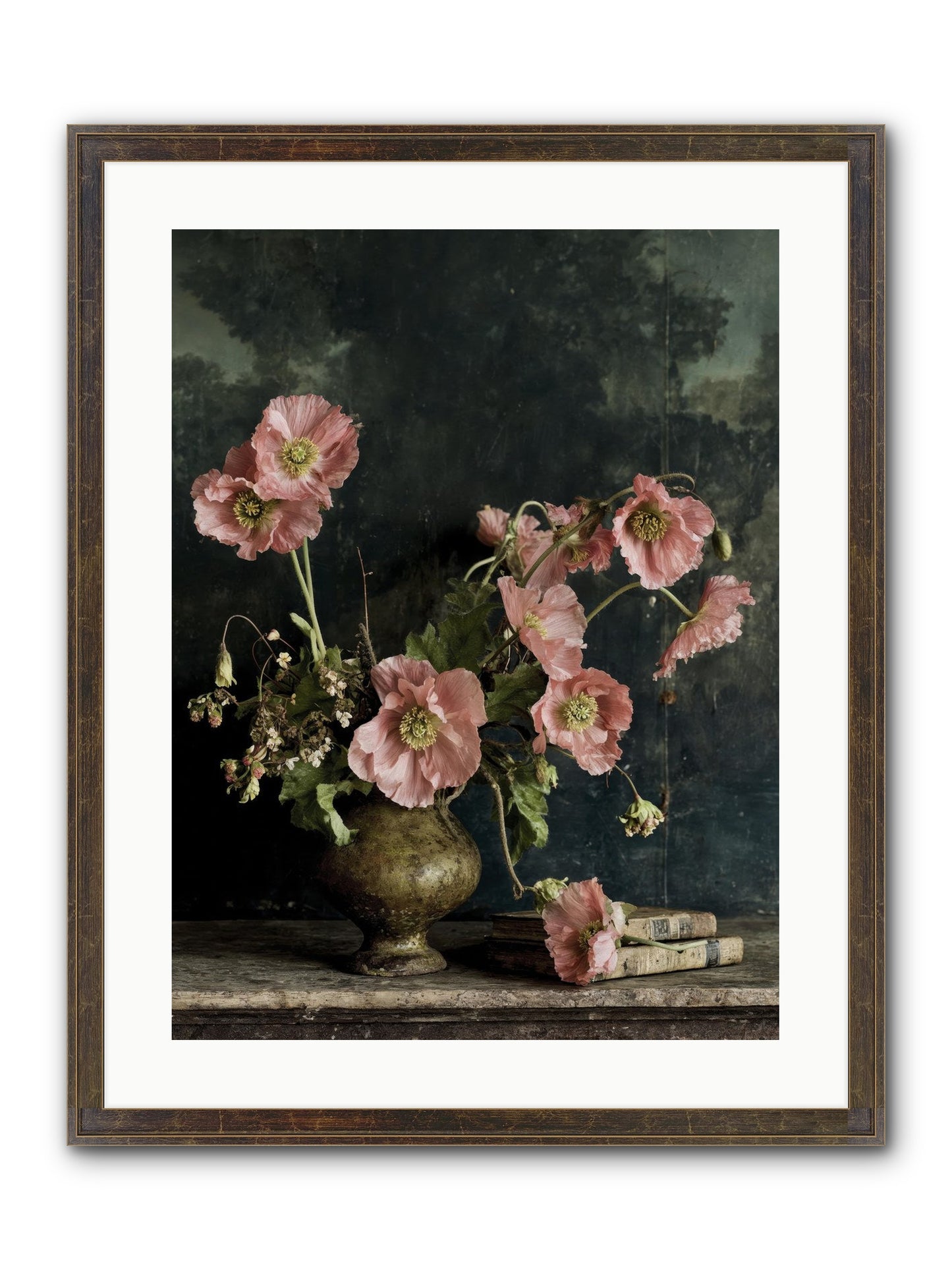 Nectar Field Framed Print - Slimwoods Black/Gold 18x24