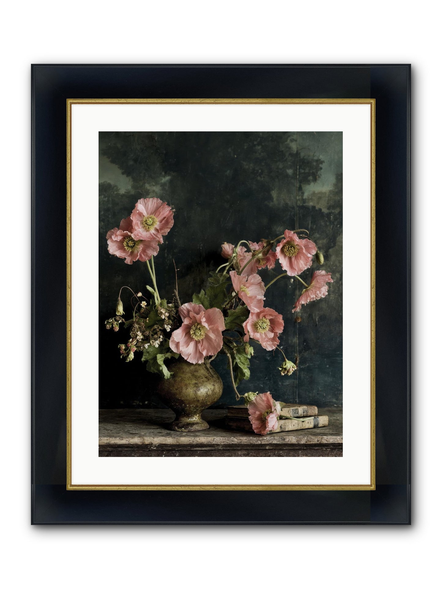 Nectar Field Framed Print - Wide Black w/Gold 18x24