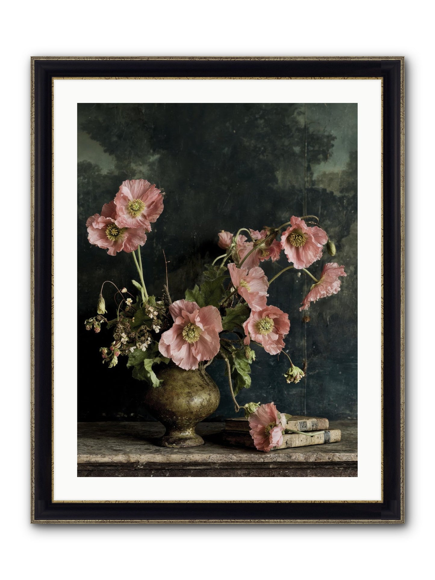 Nectar Field Framed Print - Black & Gold 24x32