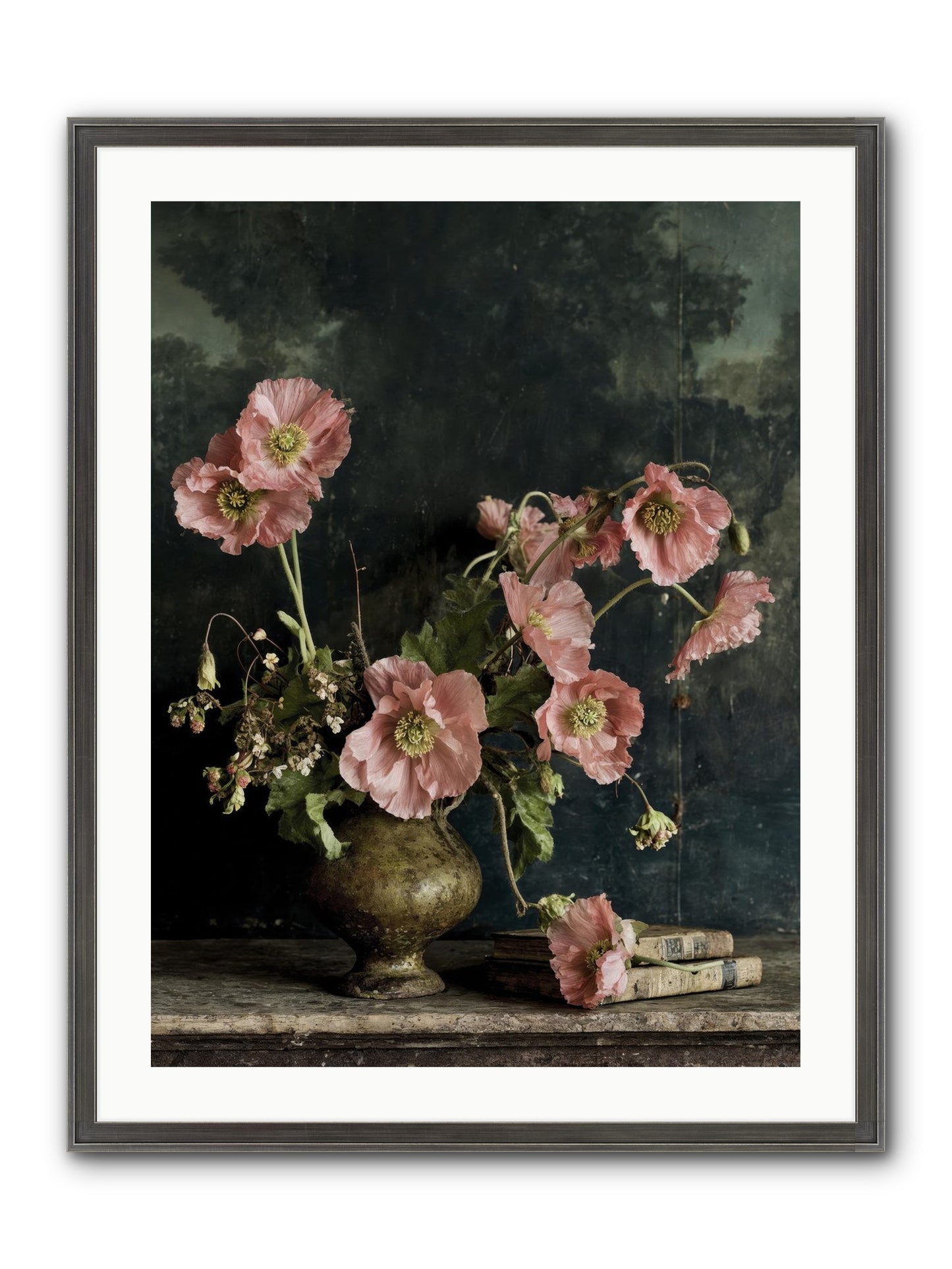 Nectar Field Framed Print - Slimwoods Black/Silver 24x32