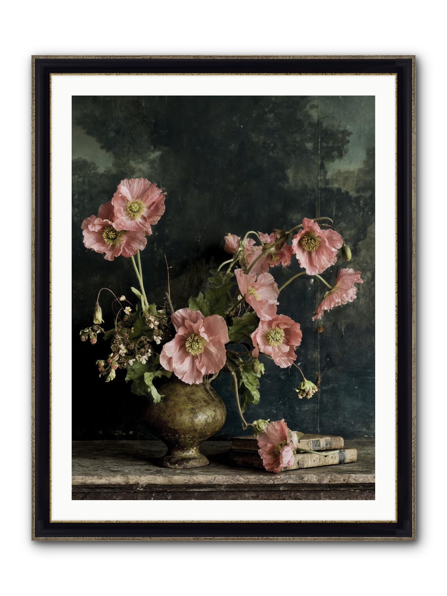 Nectar Field Framed Print - Black & Gold 30x40
