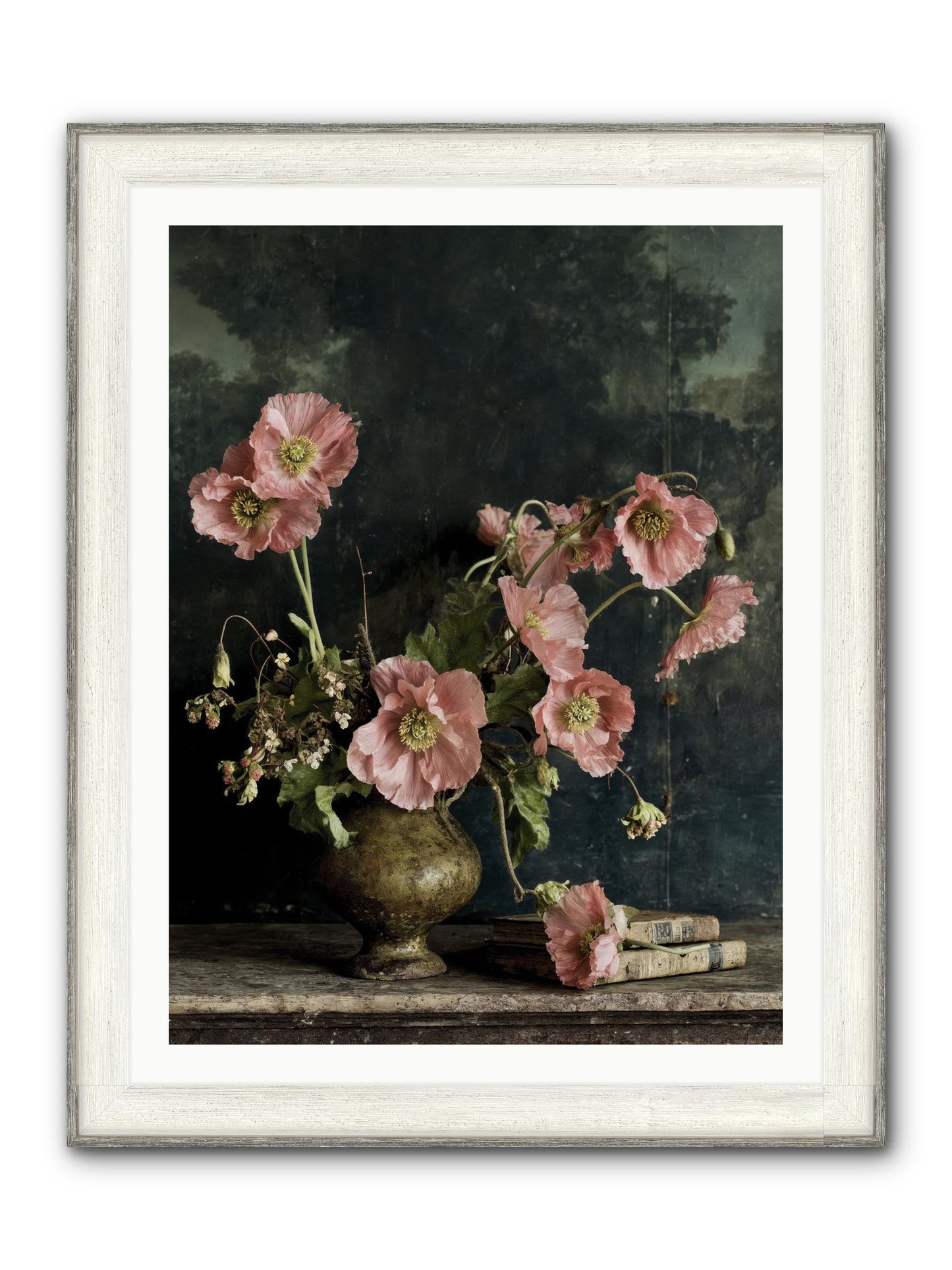 Nectar Field Framed Print - Driftwood White 30x40