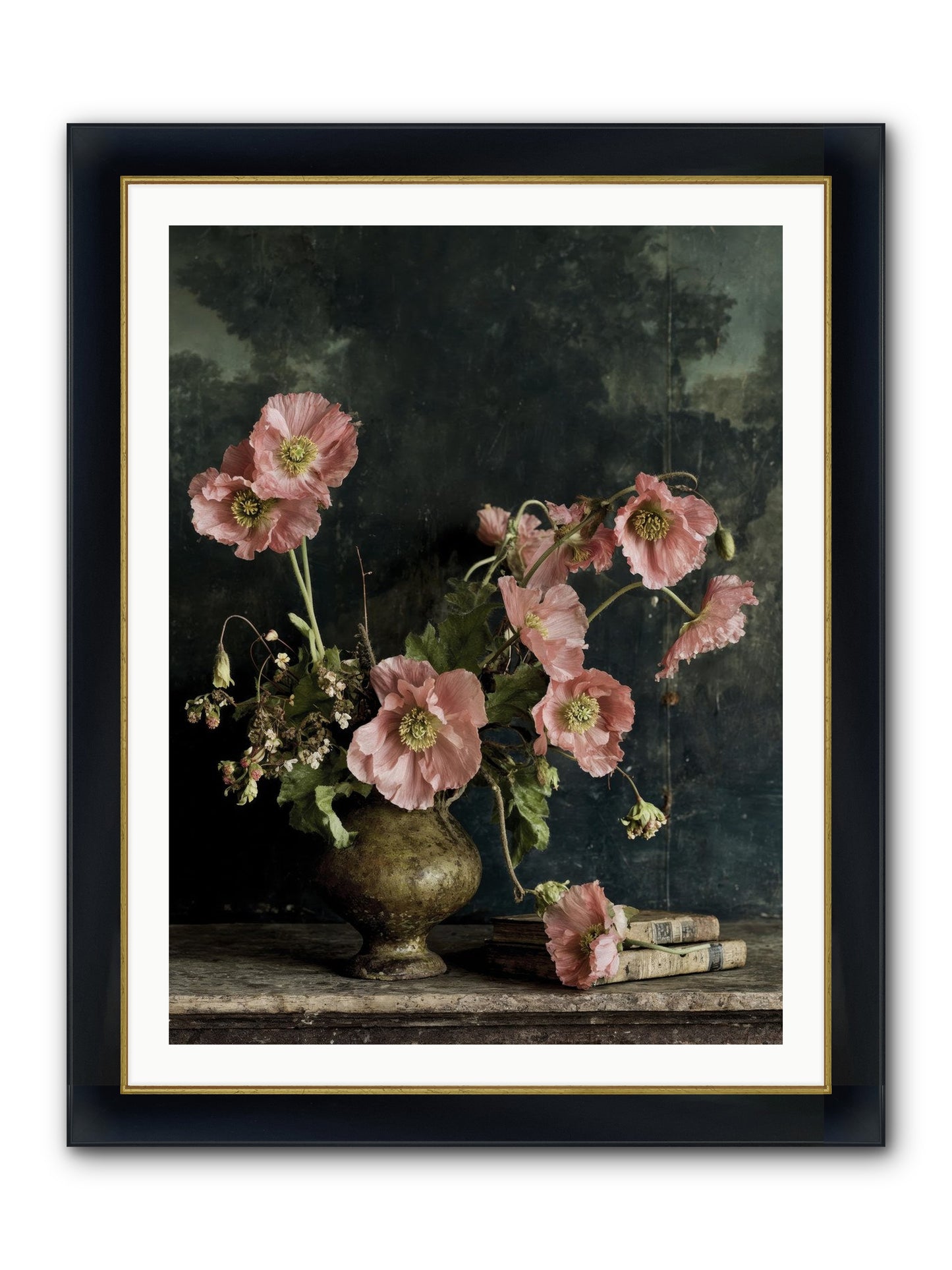 Nectar Field Framed Print - Wide Black w/Gold 30x40