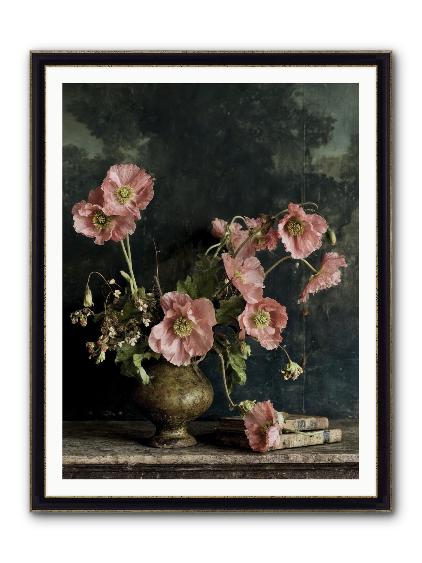 Nectar Field Framed Print - Black & Gold 36x48