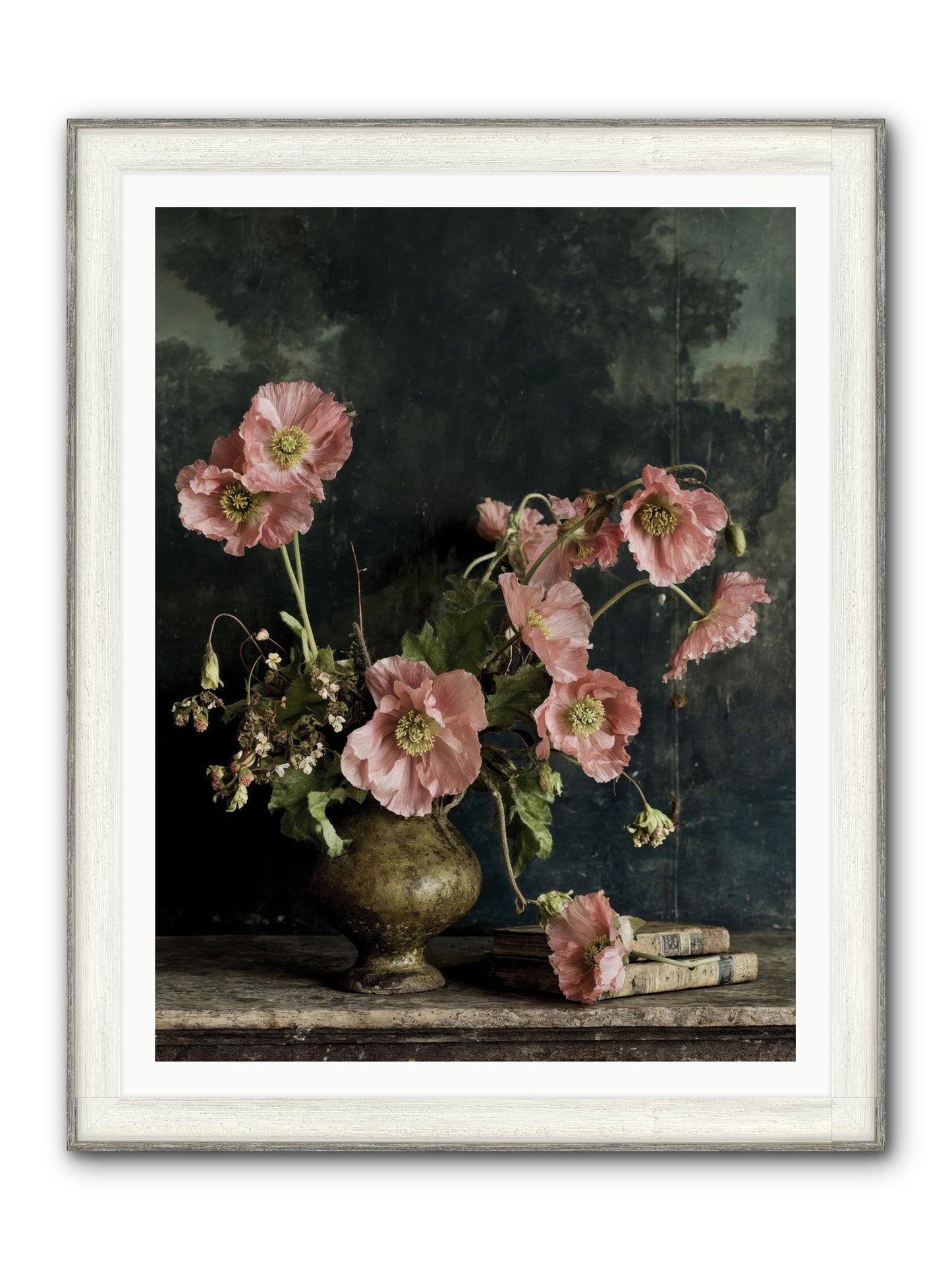 Nectar Field Framed Print - Driftwood White 36x48