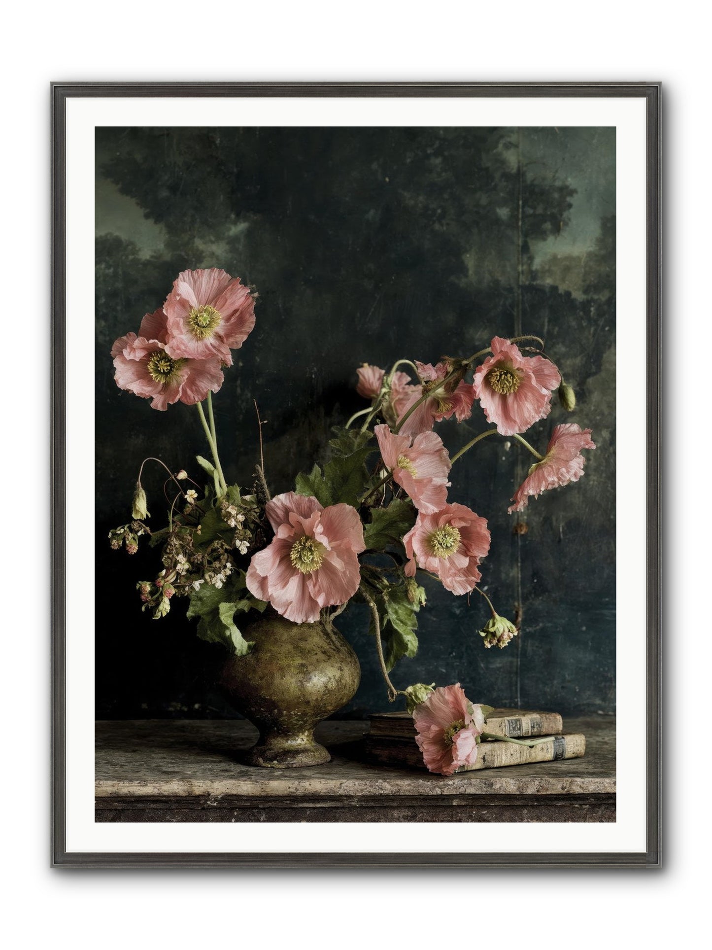 Nectar Field Framed Print - Slimwoods Black/Silver 36x48