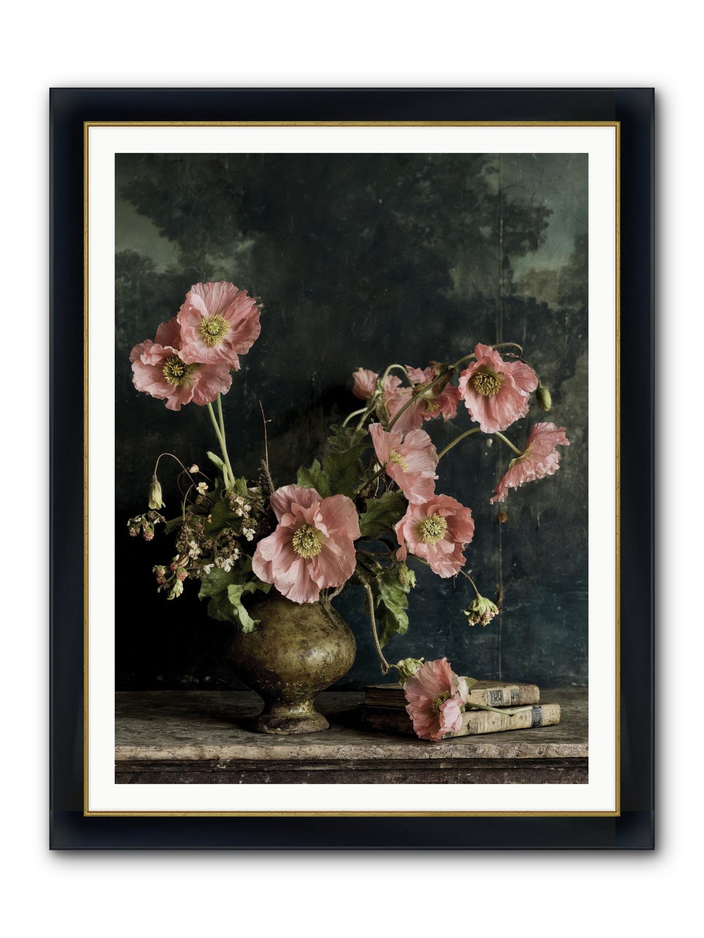 Nectar Field Framed Print - Wide Black w/Gold 36x48