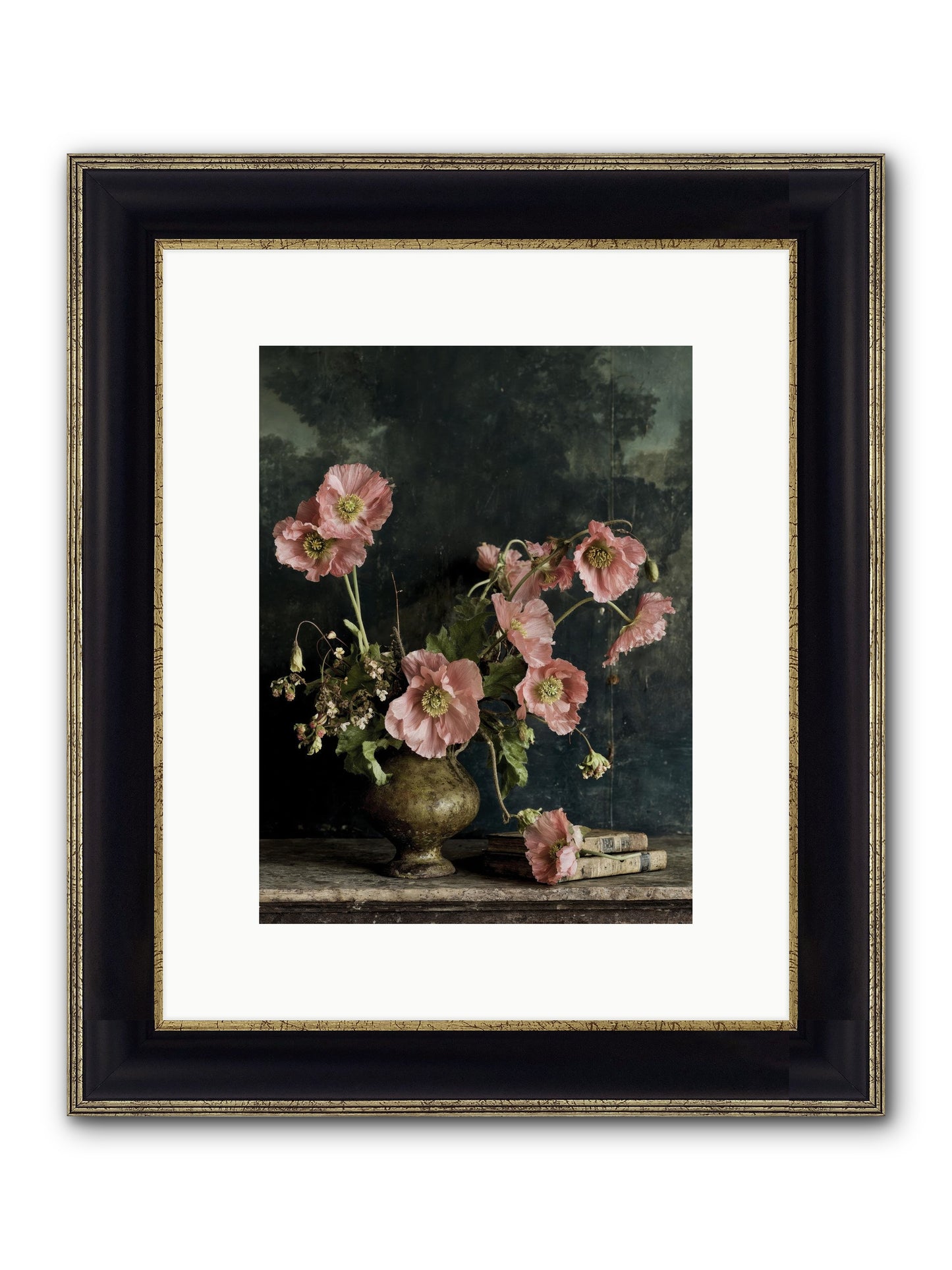 Nectar Field Framed Print - Black & Gold 9x12