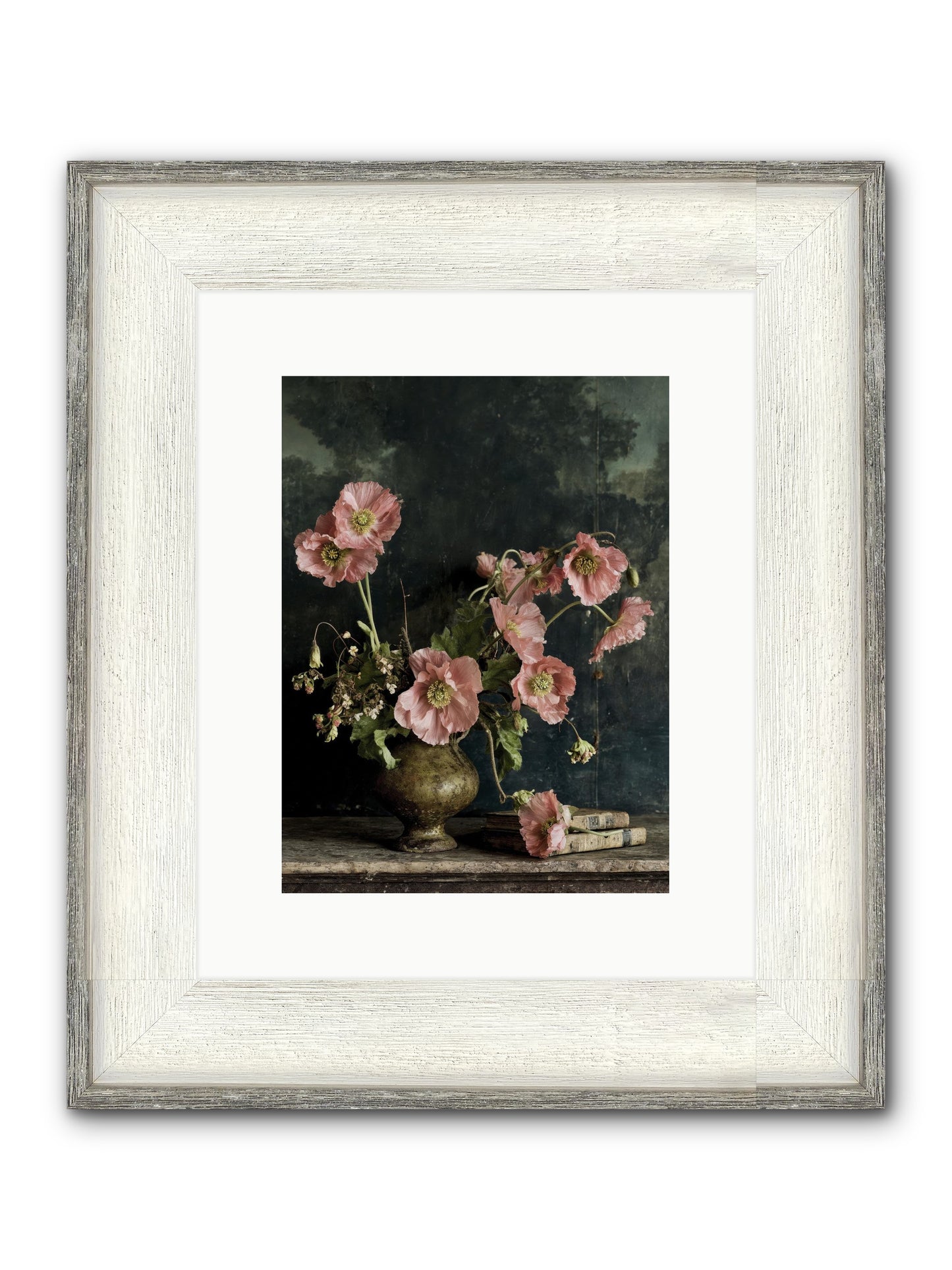 Nectar Field Framed Print - Driftwood White 9x12