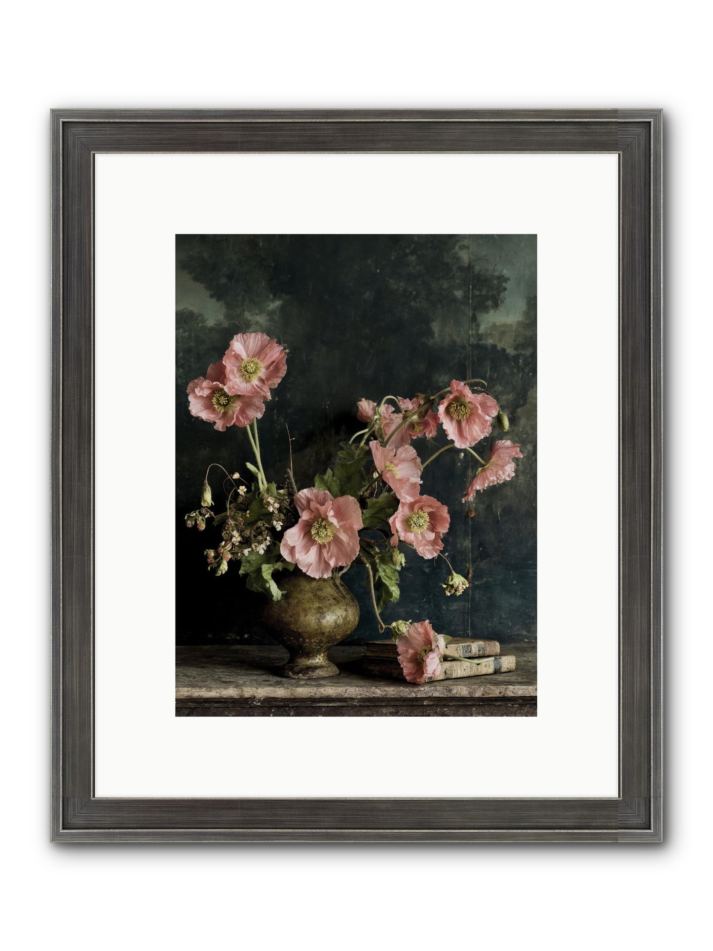 Nectar Field Framed Print - Slimwoods Black/Silver 9x12