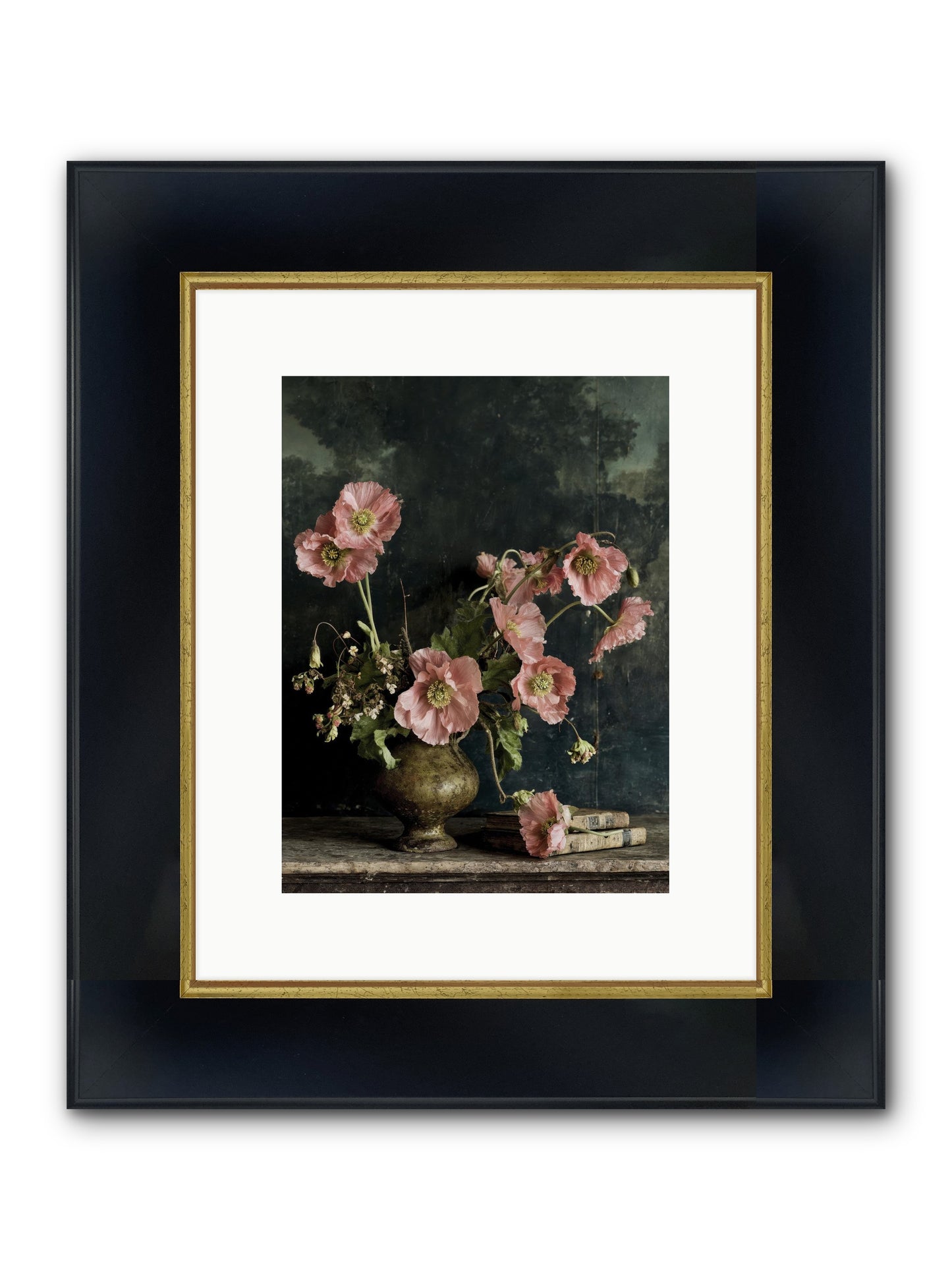 Nectar Field Framed Print - Wide Black w/Gold 9x12