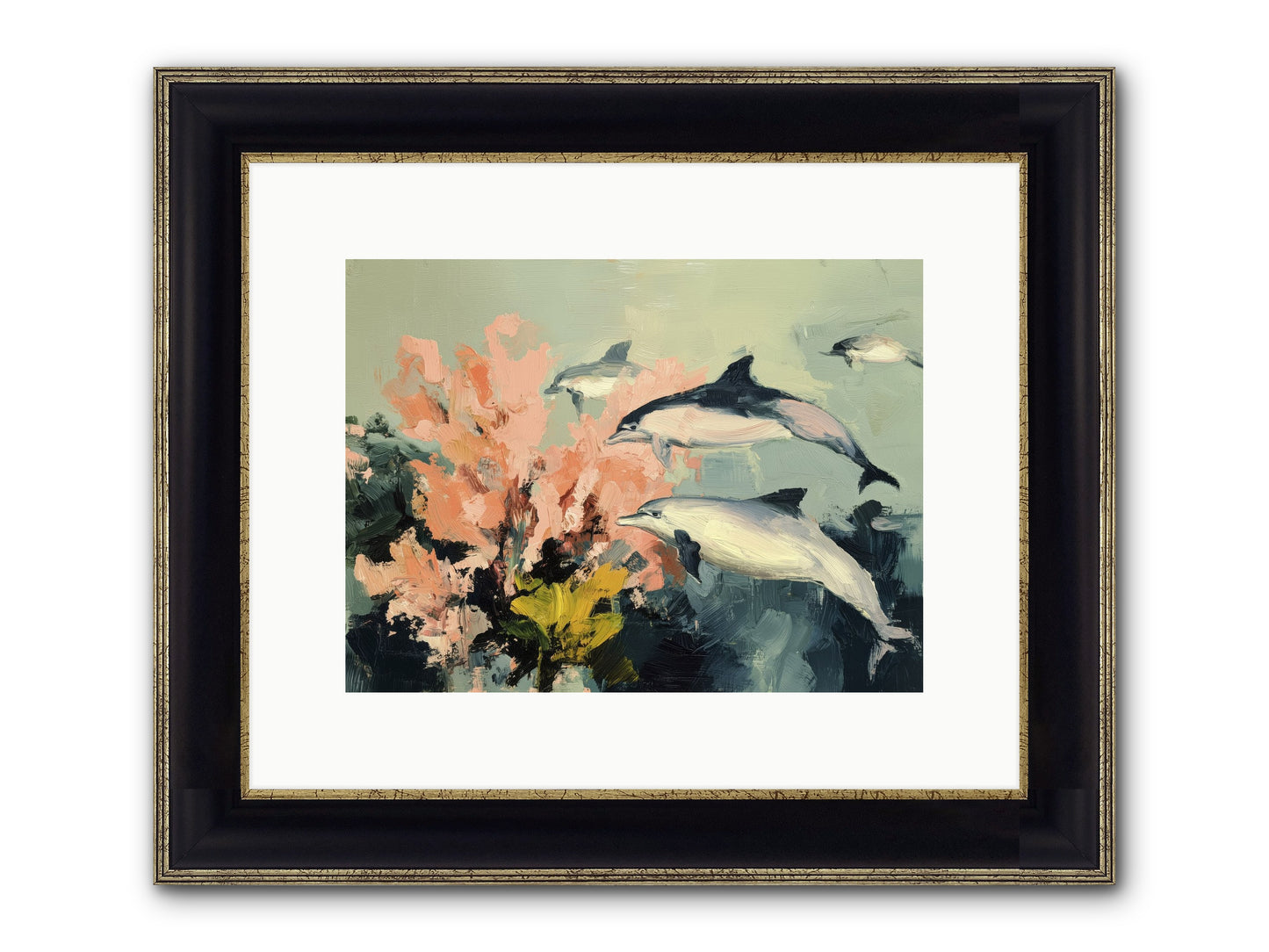 Neptune's Cabinet Framed Print - Black & Gold 12x9