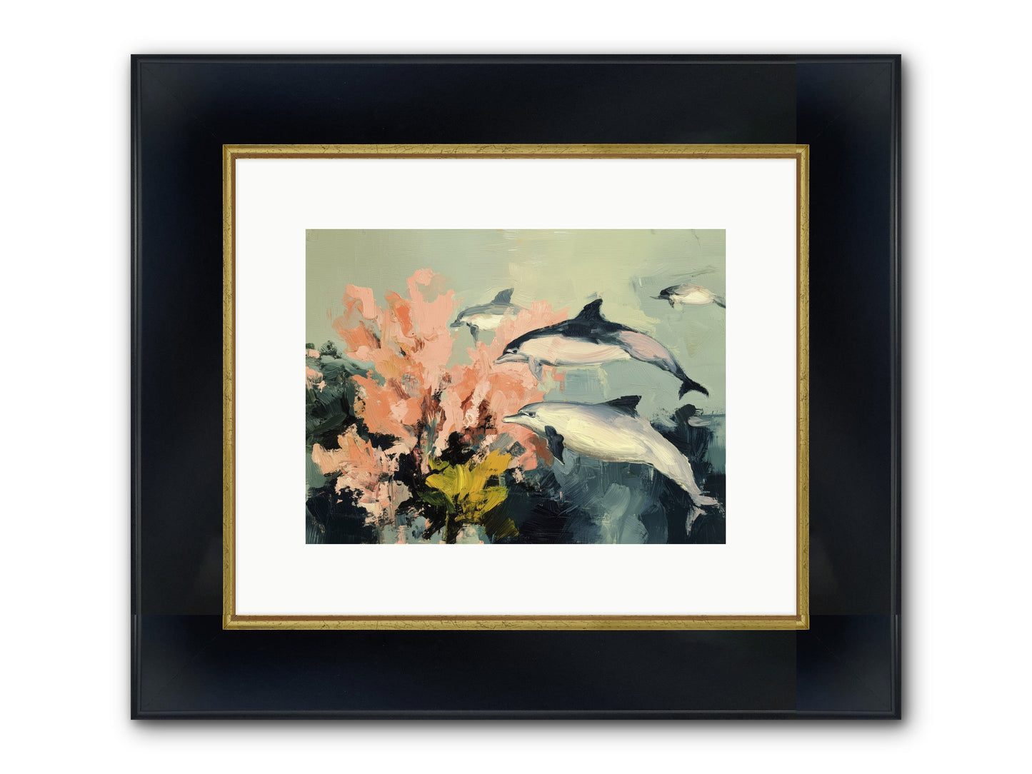 Neptune's Cabinet Framed Print - Wide Black w/Gold 12x9