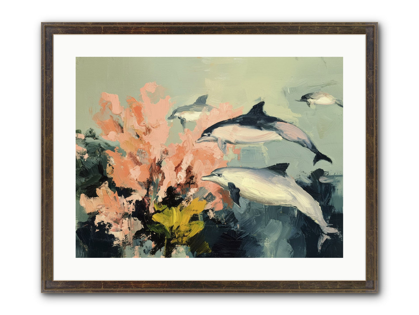 Neptune's Cabinet Framed Print - Slimwoods Black/Gold 24x18