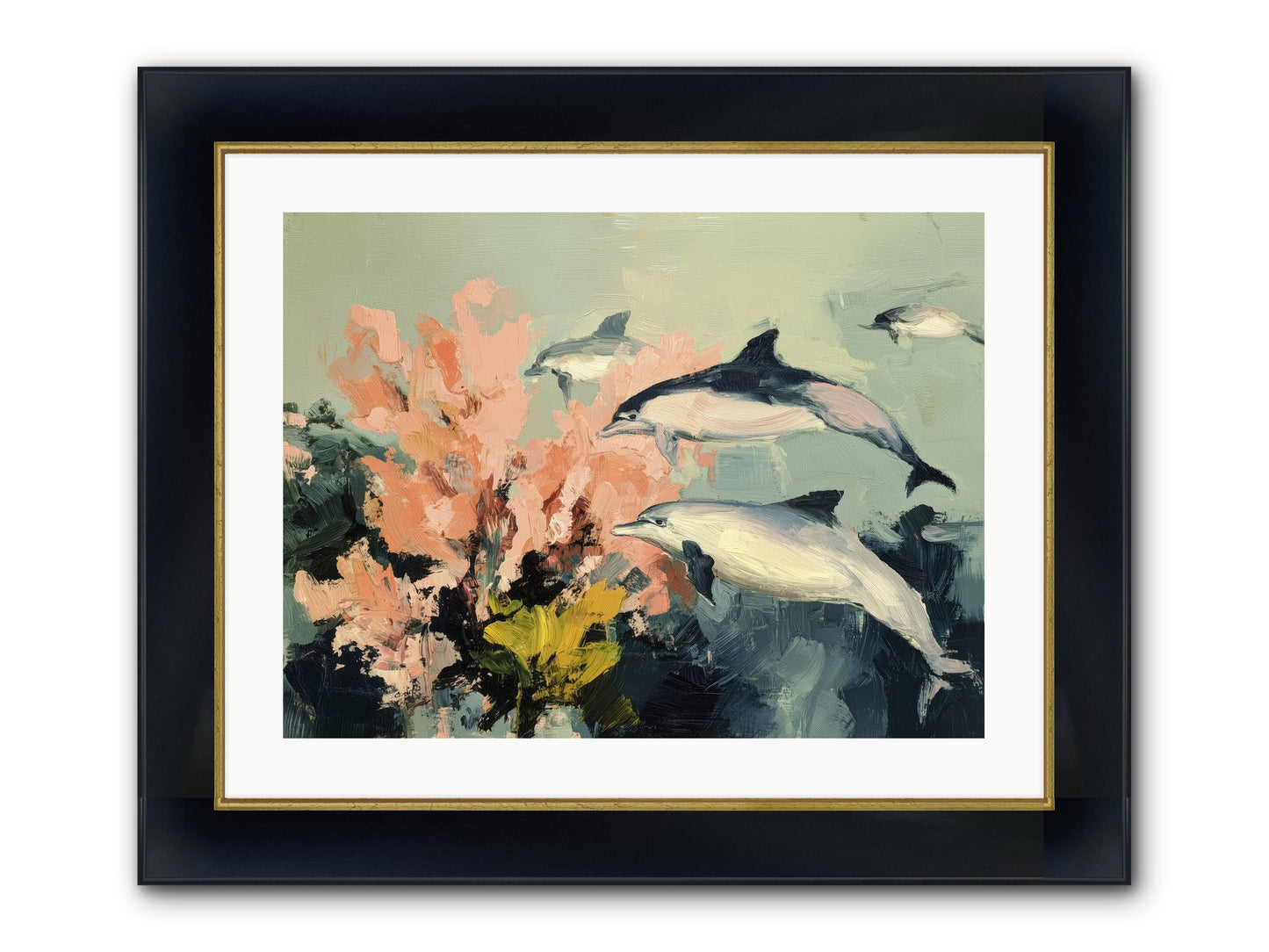 Neptune's Cabinet Framed Print - Wide Black w/Gold 24x18