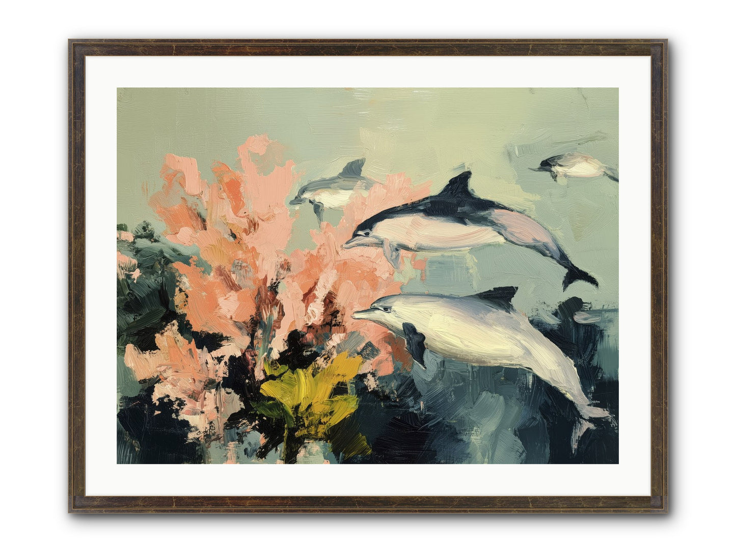 Neptune's Cabinet Framed Print - Slimwoods Black/Gold 32x24