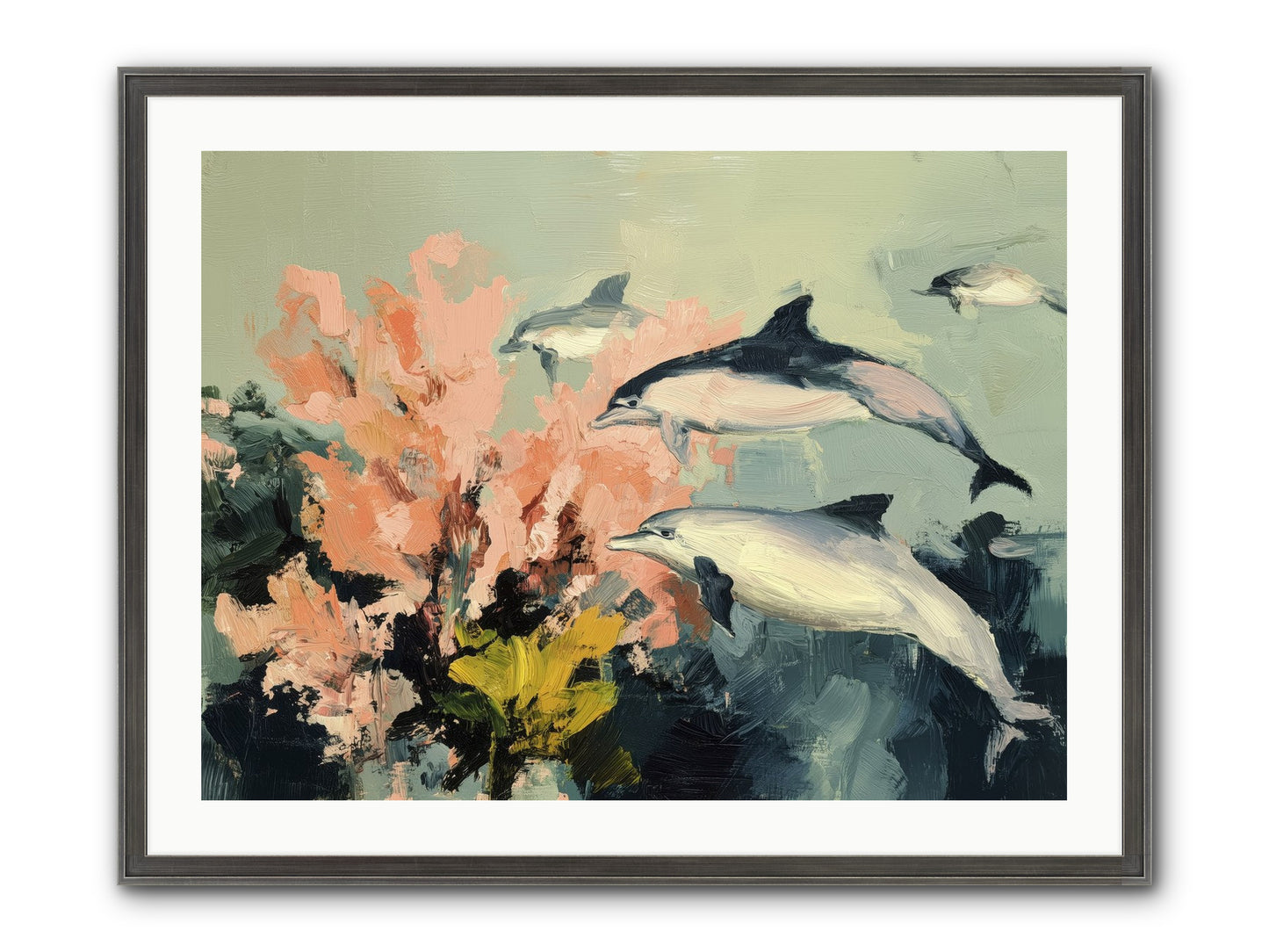 Neptune's Cabinet Framed Print - Slimwoods Black/Silver 32x24