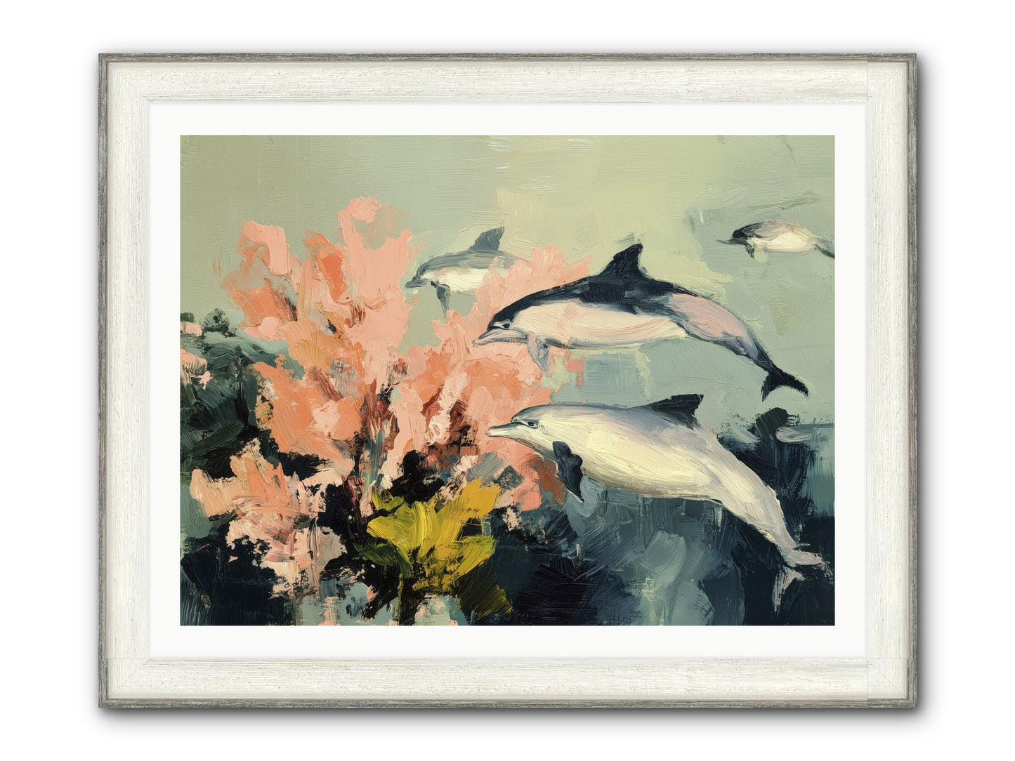 Neptune's Cabinet Framed Print - Driftwood White 40x30