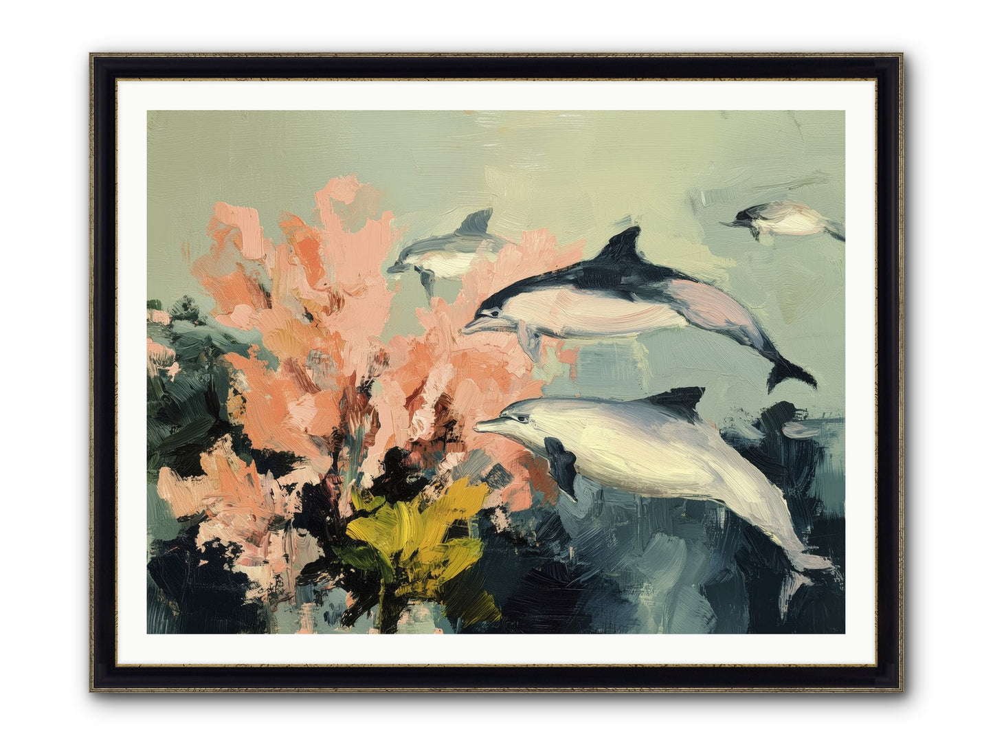 Neptune's Cabinet Framed Print - Black & Gold 48x36