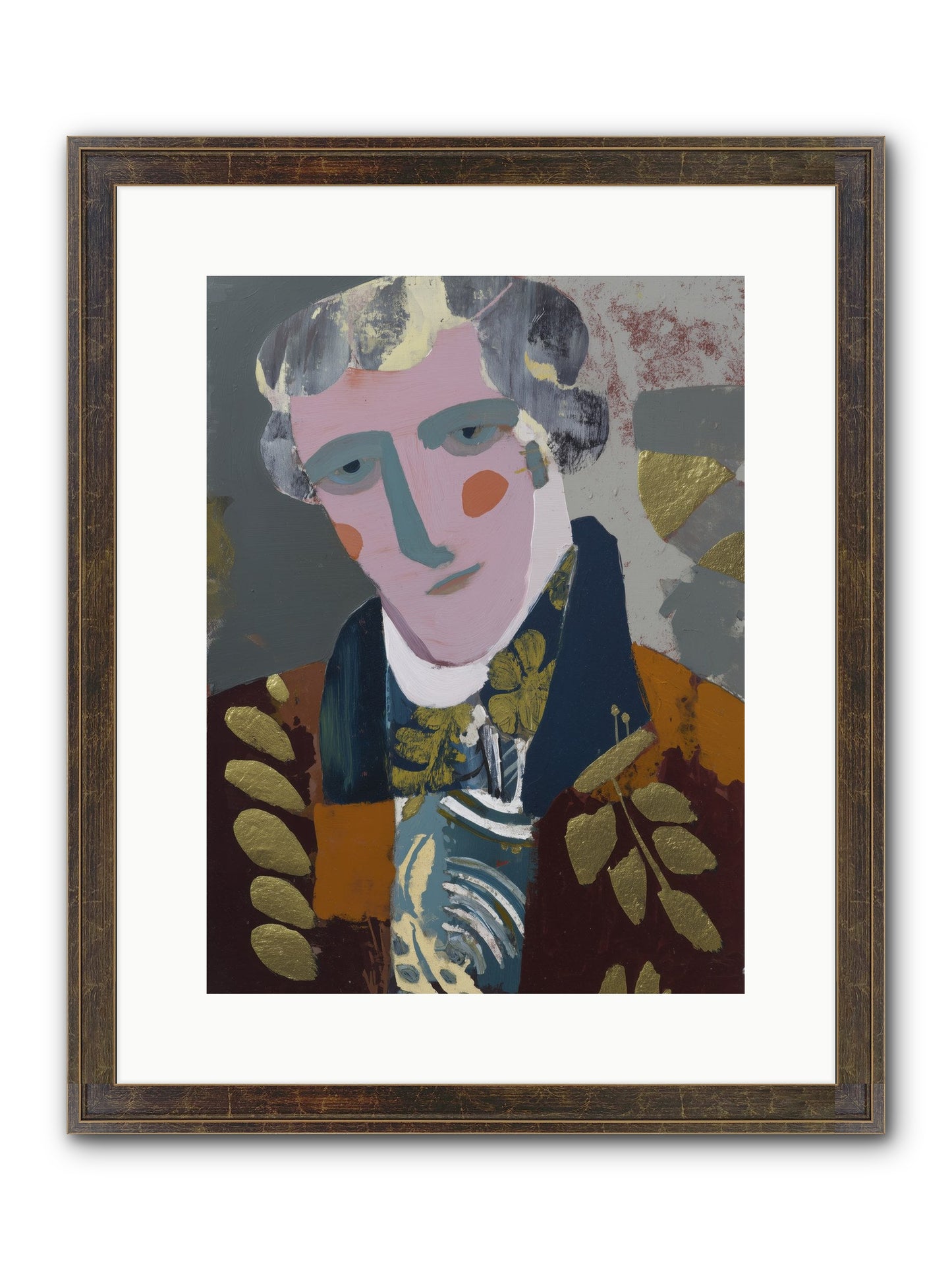 Neptune's Confidant Framed Print - Slimwoods Black/Gold 12x16
