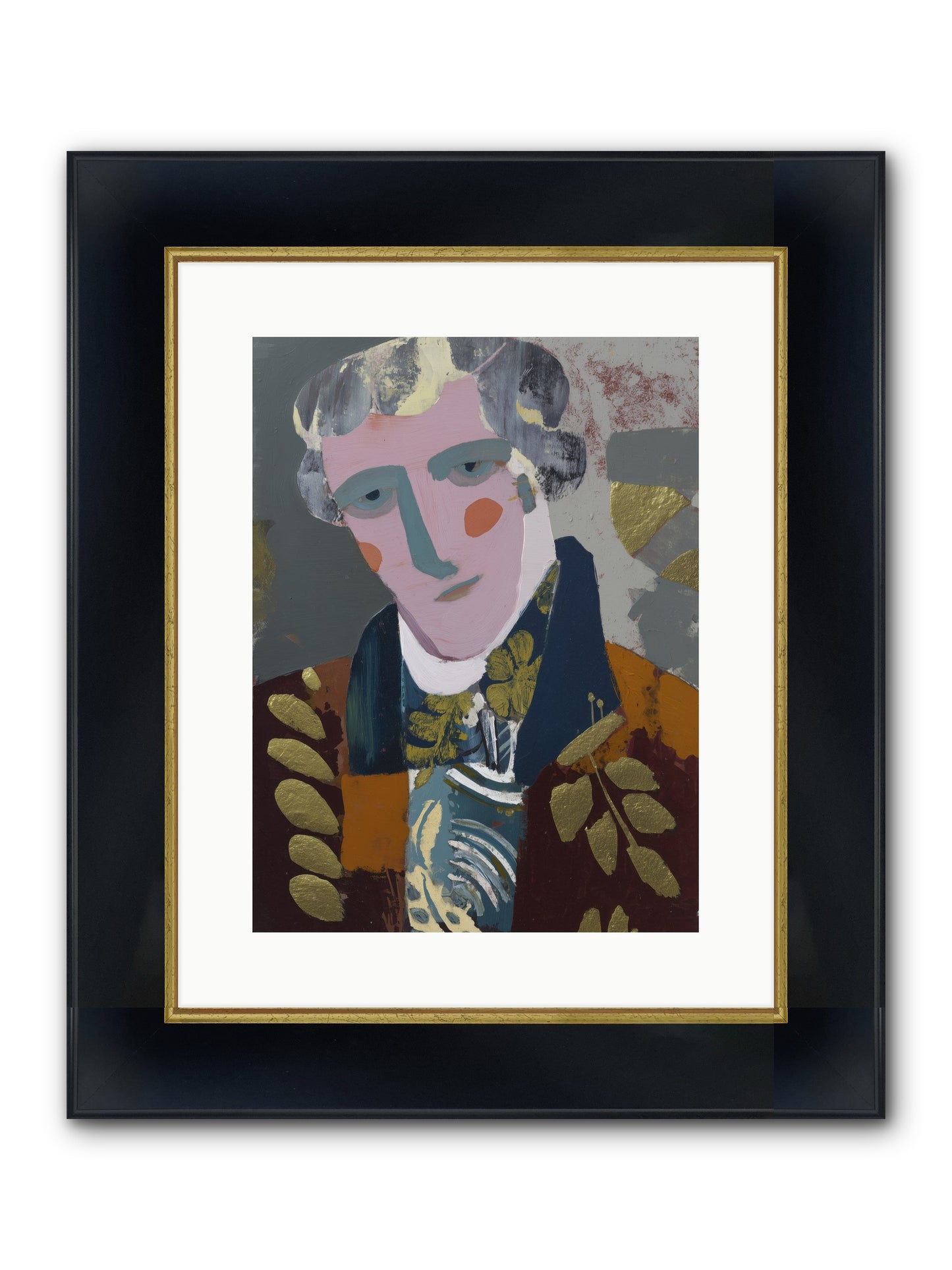 Neptune's Confidant Framed Print - Wide Black w/Gold 12x16