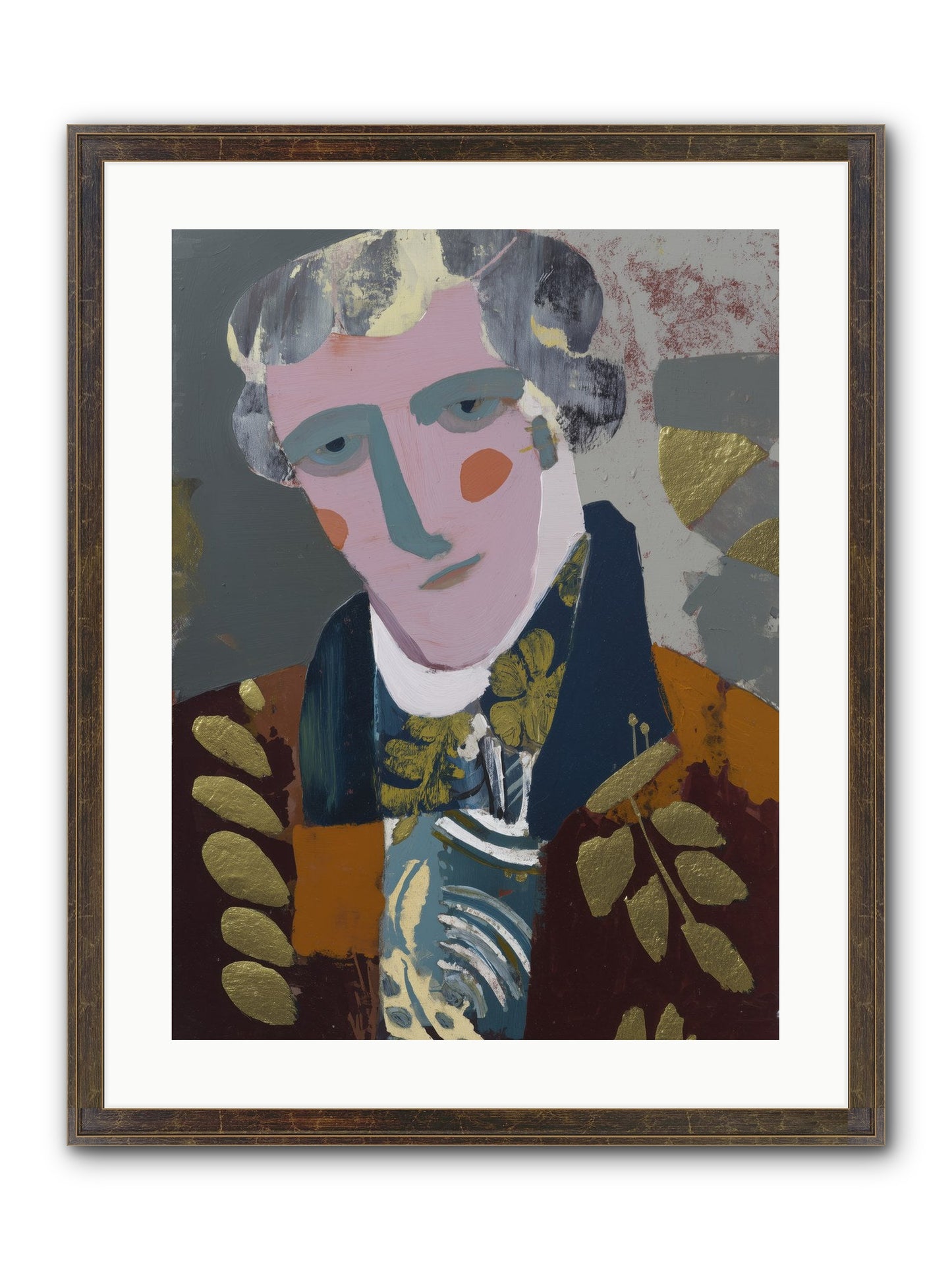 Neptune's Confidant Framed Print - Slimwoods Black/Gold 18x24