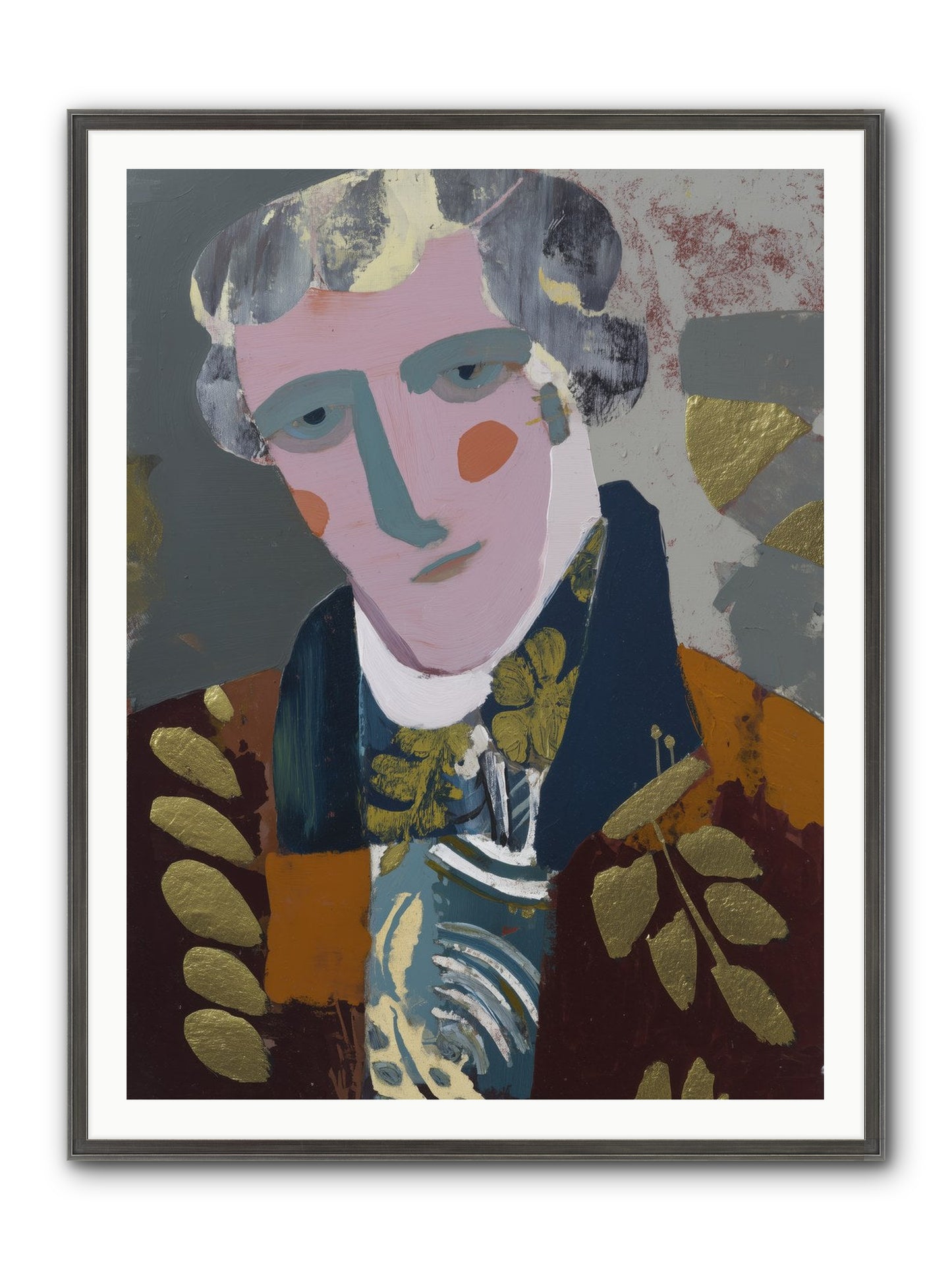 Neptune's Confidant Framed Print - Slimwoods Black/Silver 36x48