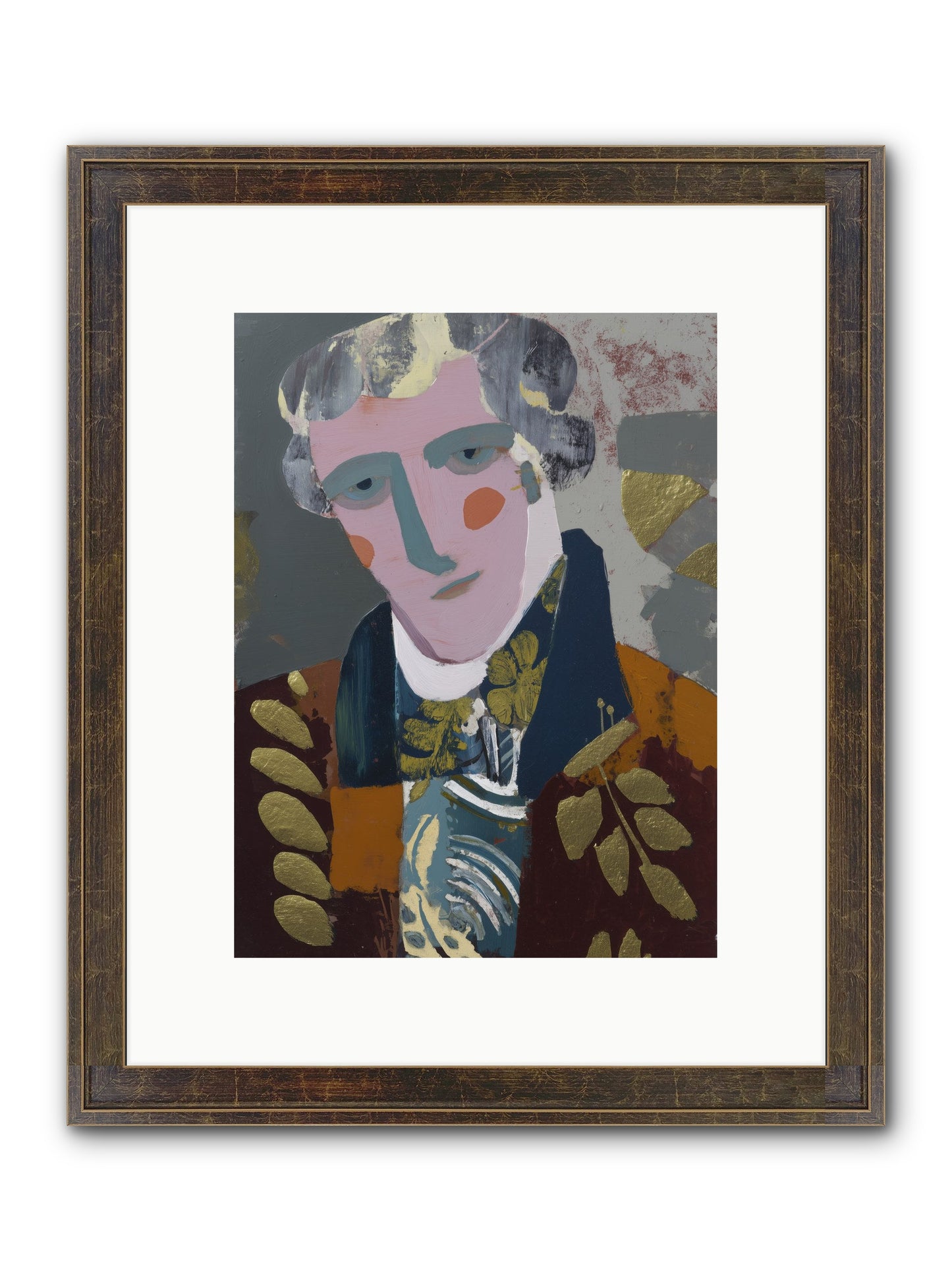 Neptune's Confidant Framed Print - Slimwoods Black/Gold 9x12