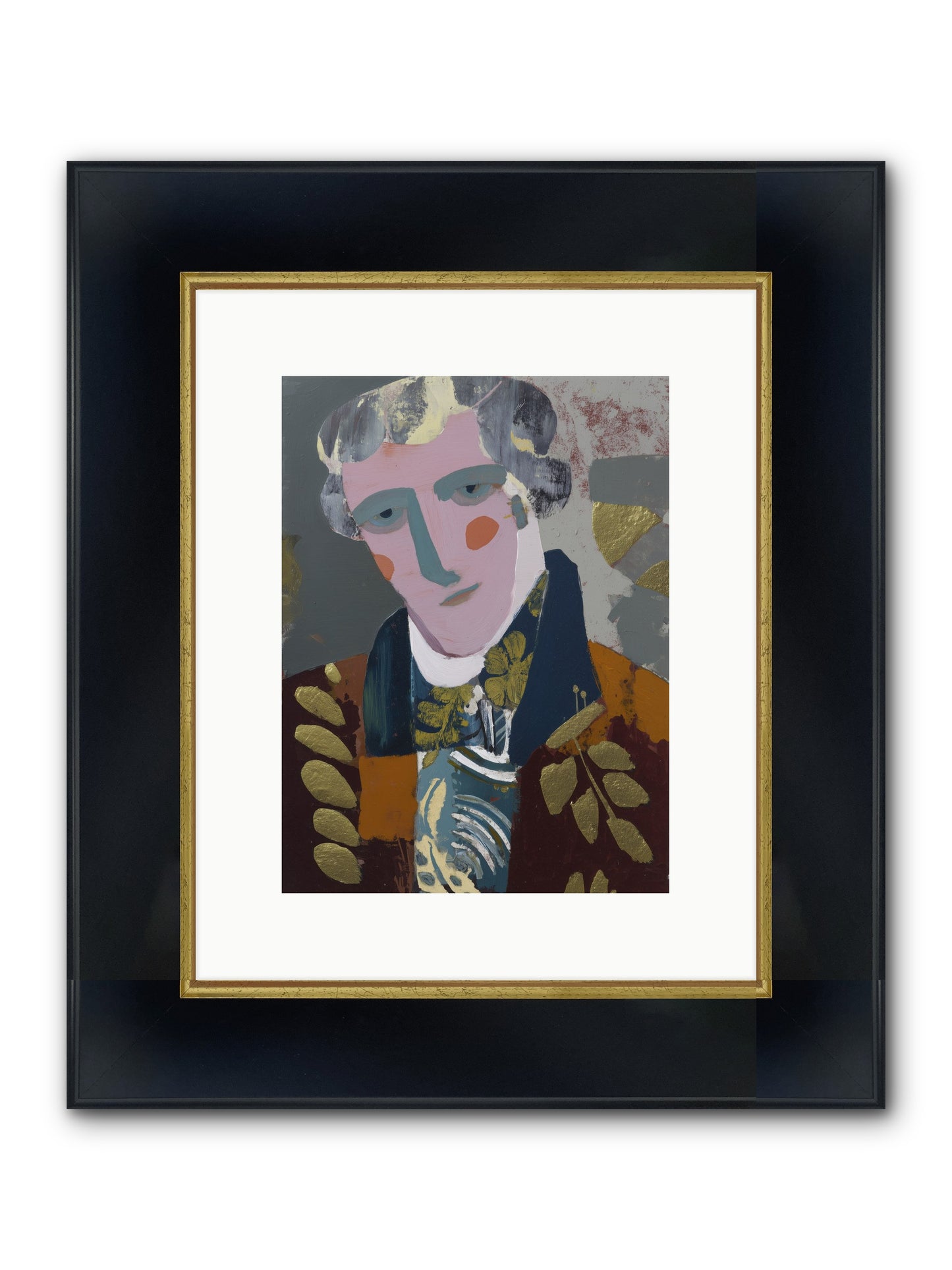 Neptune's Confidant Framed Print - Wide Black w/Gold 9x12