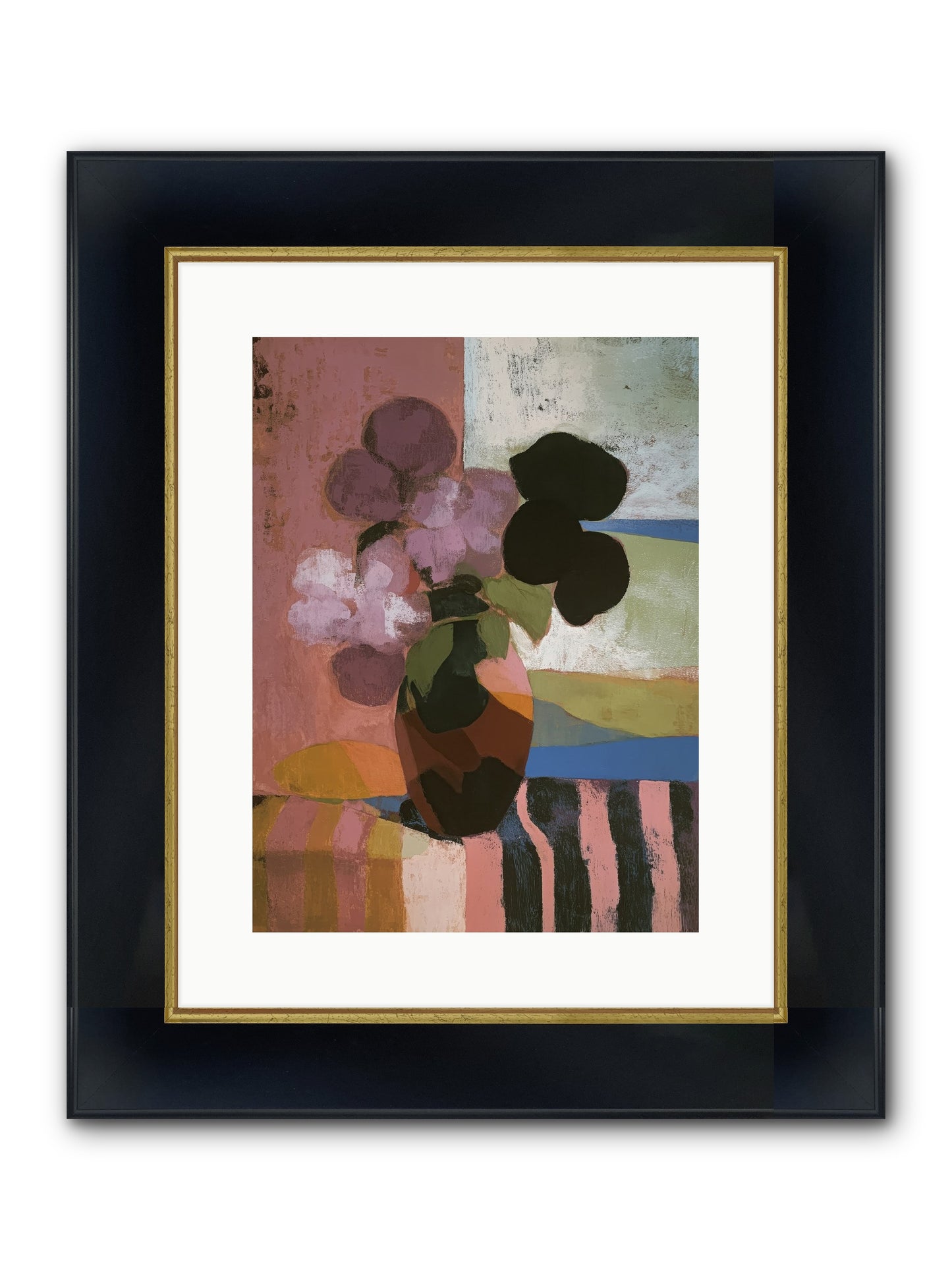 Netherfield Framed Print - Wide Black w/Gold 12x16
