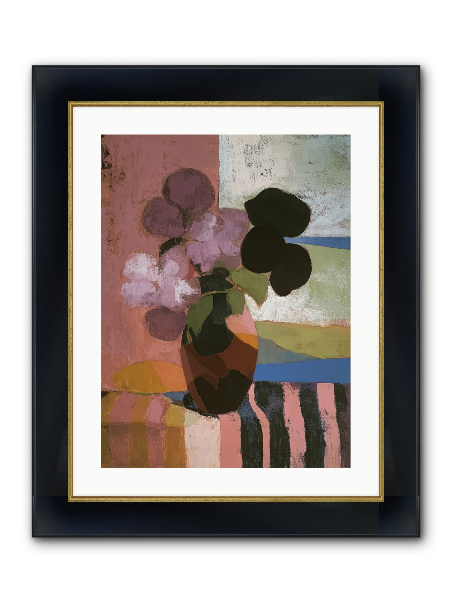 Netherfield Framed Print - Wide Black w/Gold 18x24