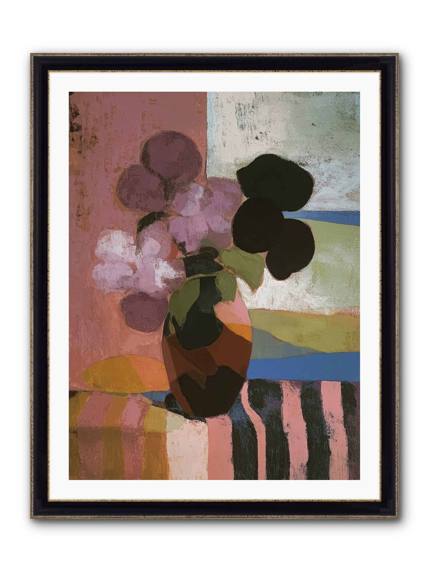 Netherfield Framed Print - Black & Gold 30x40