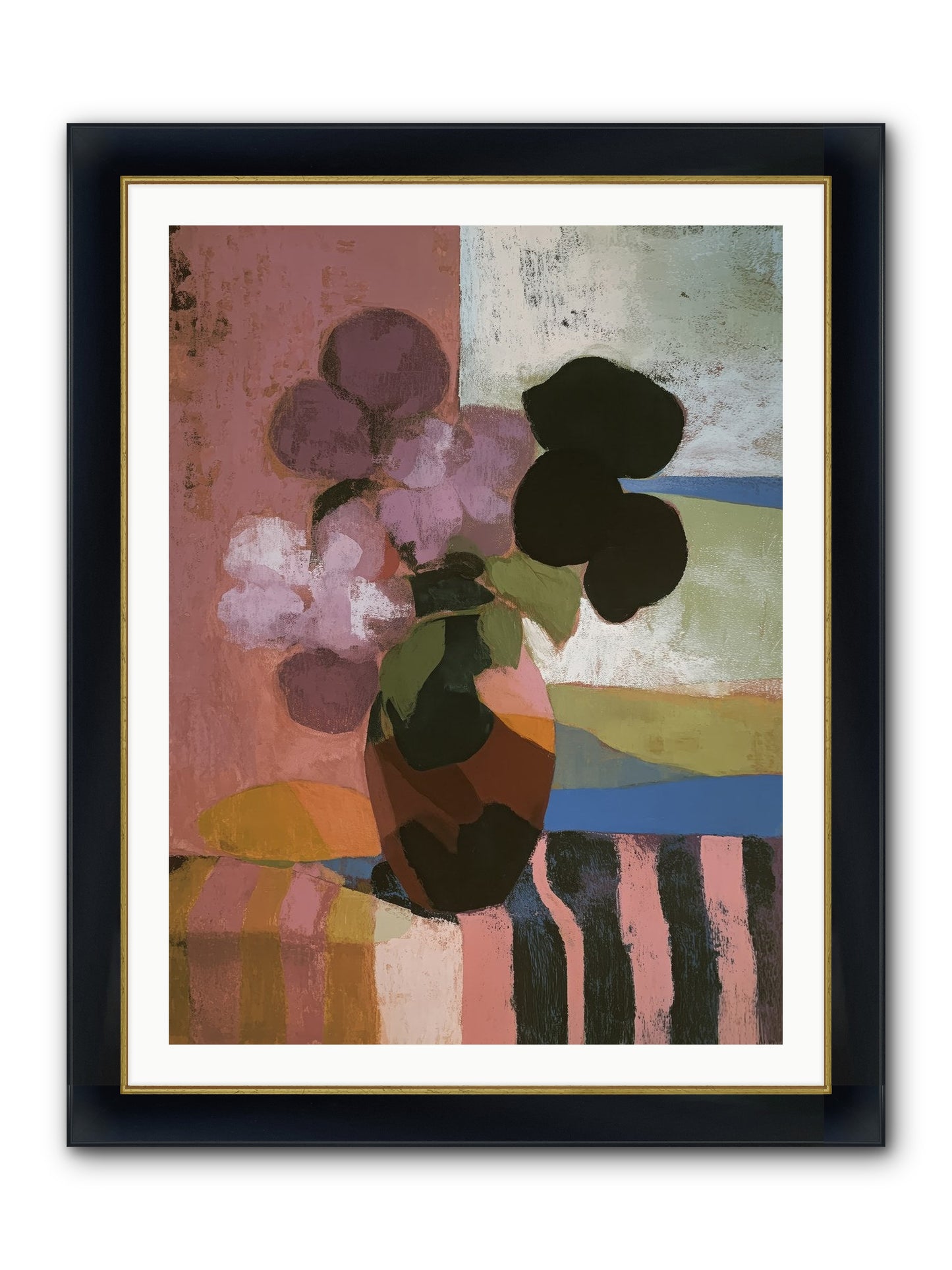 Netherfield Framed Print - Wide Black w/Gold 30x40