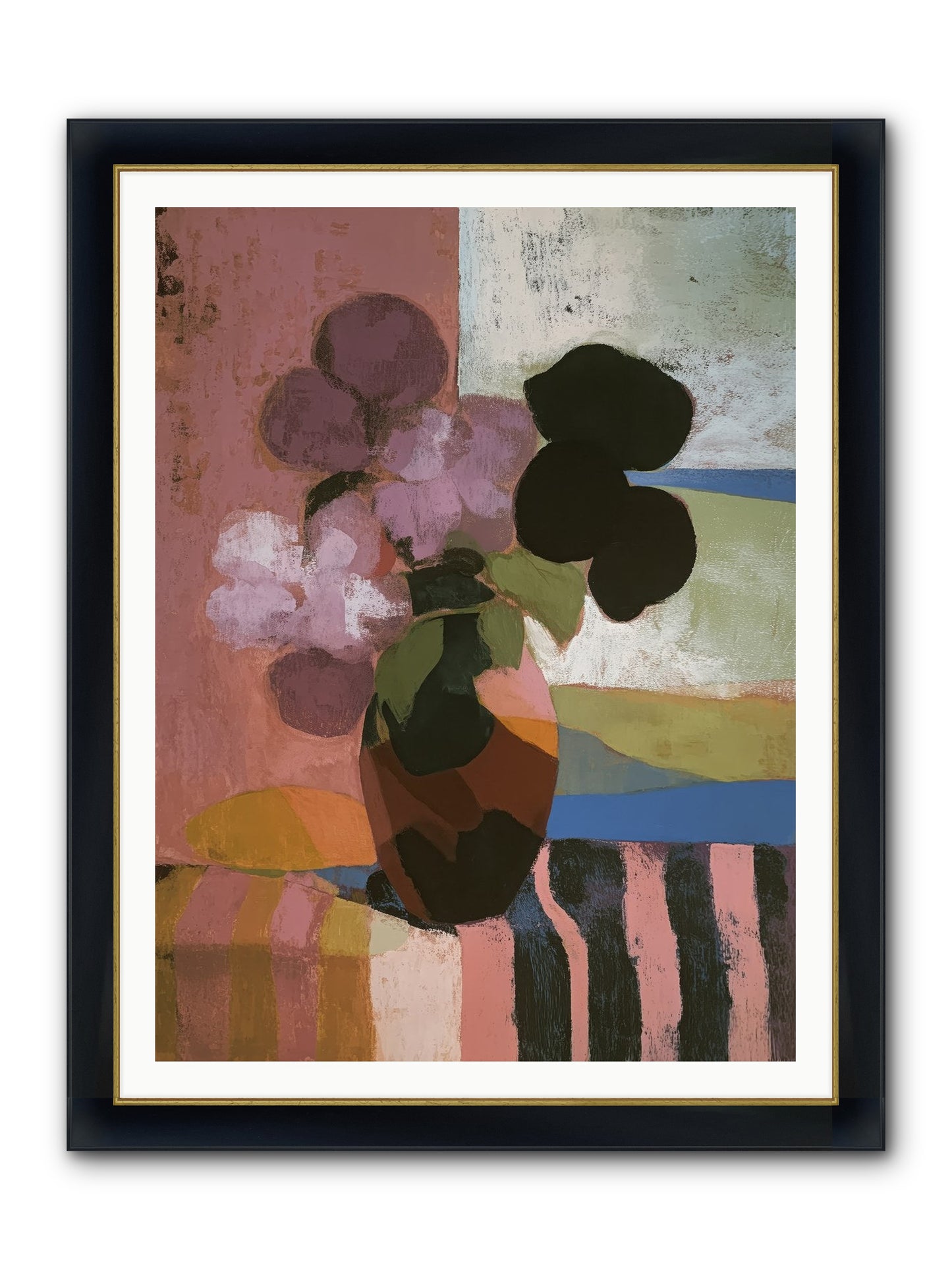 Netherfield Framed Print - Wide Black w/Gold 36x48