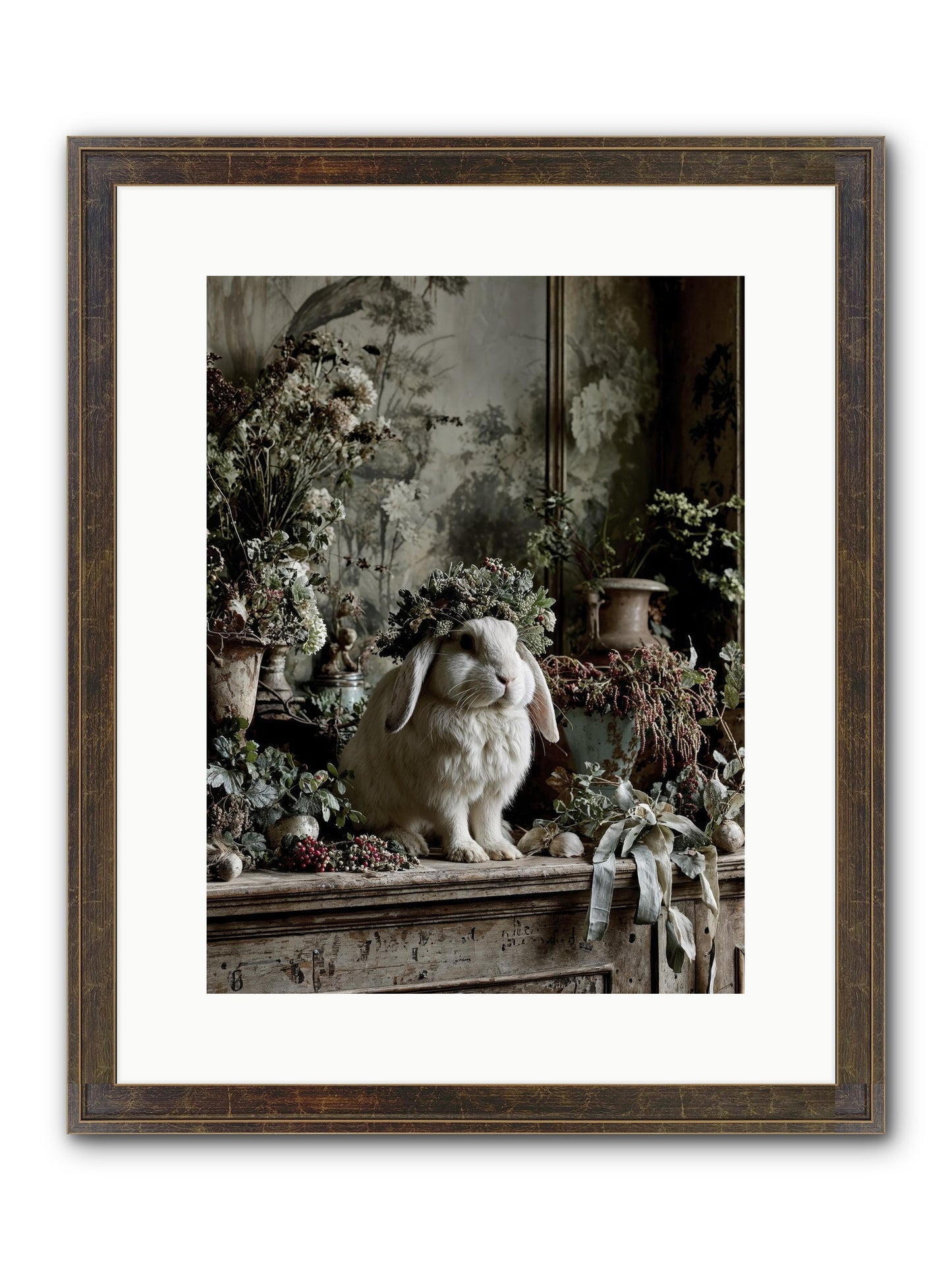 Nettia Framed Print - Slimwoods Black/Gold 12x16