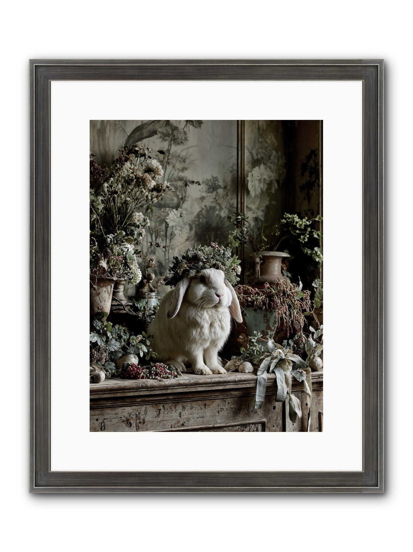 Nettia Framed Print - Slimwoods Black/Silver 12x16