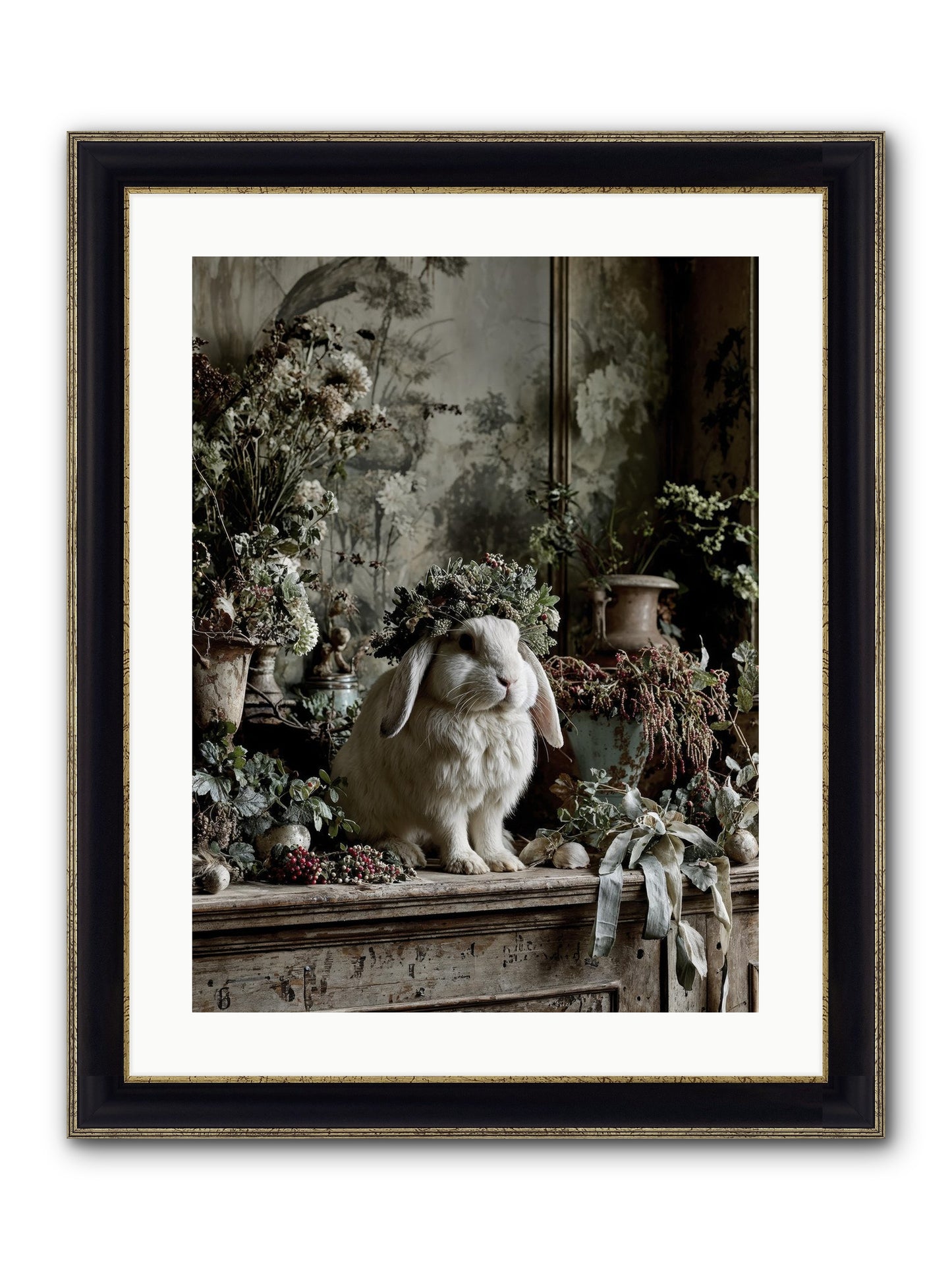 Nettia Framed Print - Black & Gold 18x24