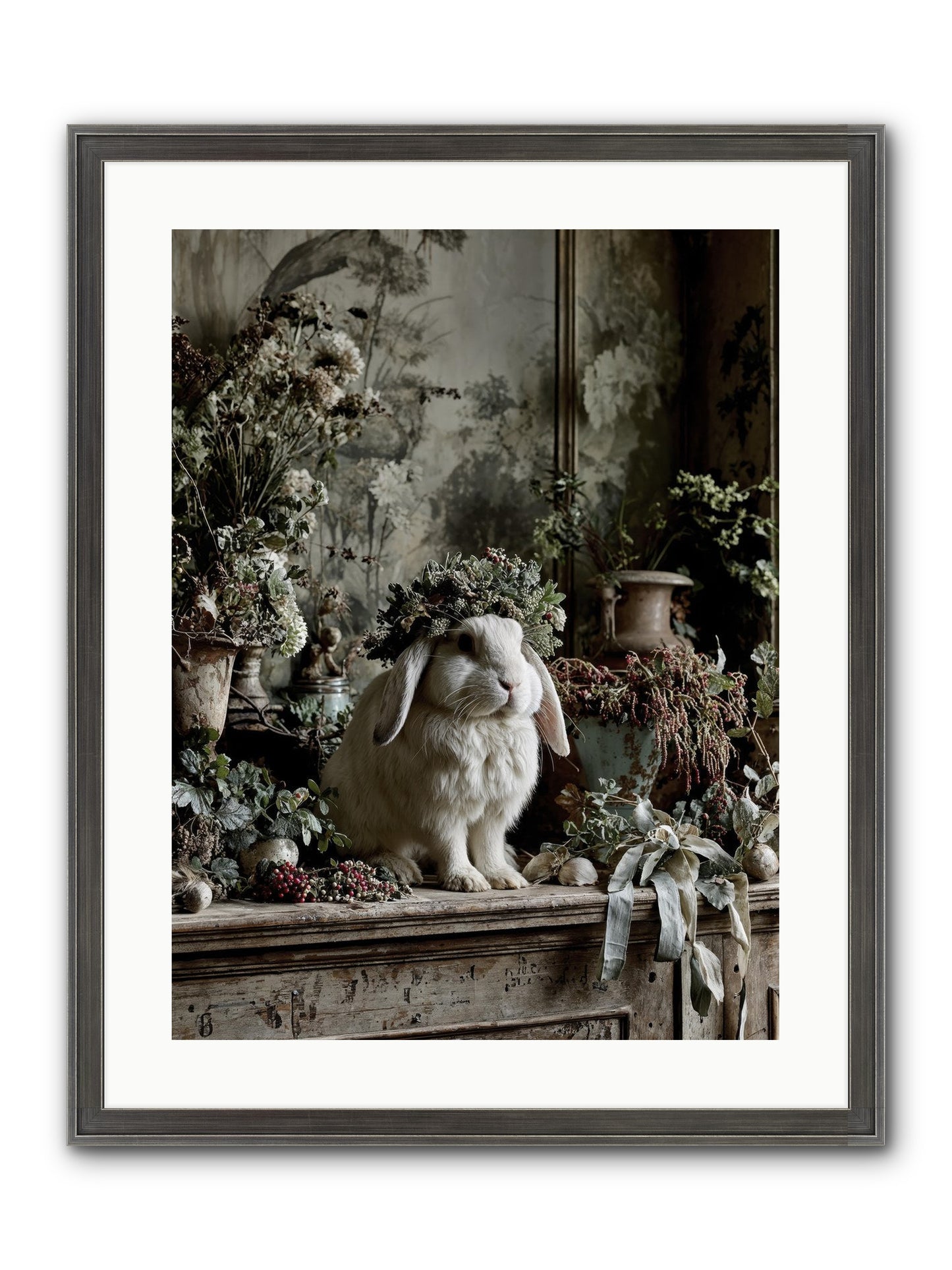 Nettia Framed Print - Slimwoods Black/Silver 18x24
