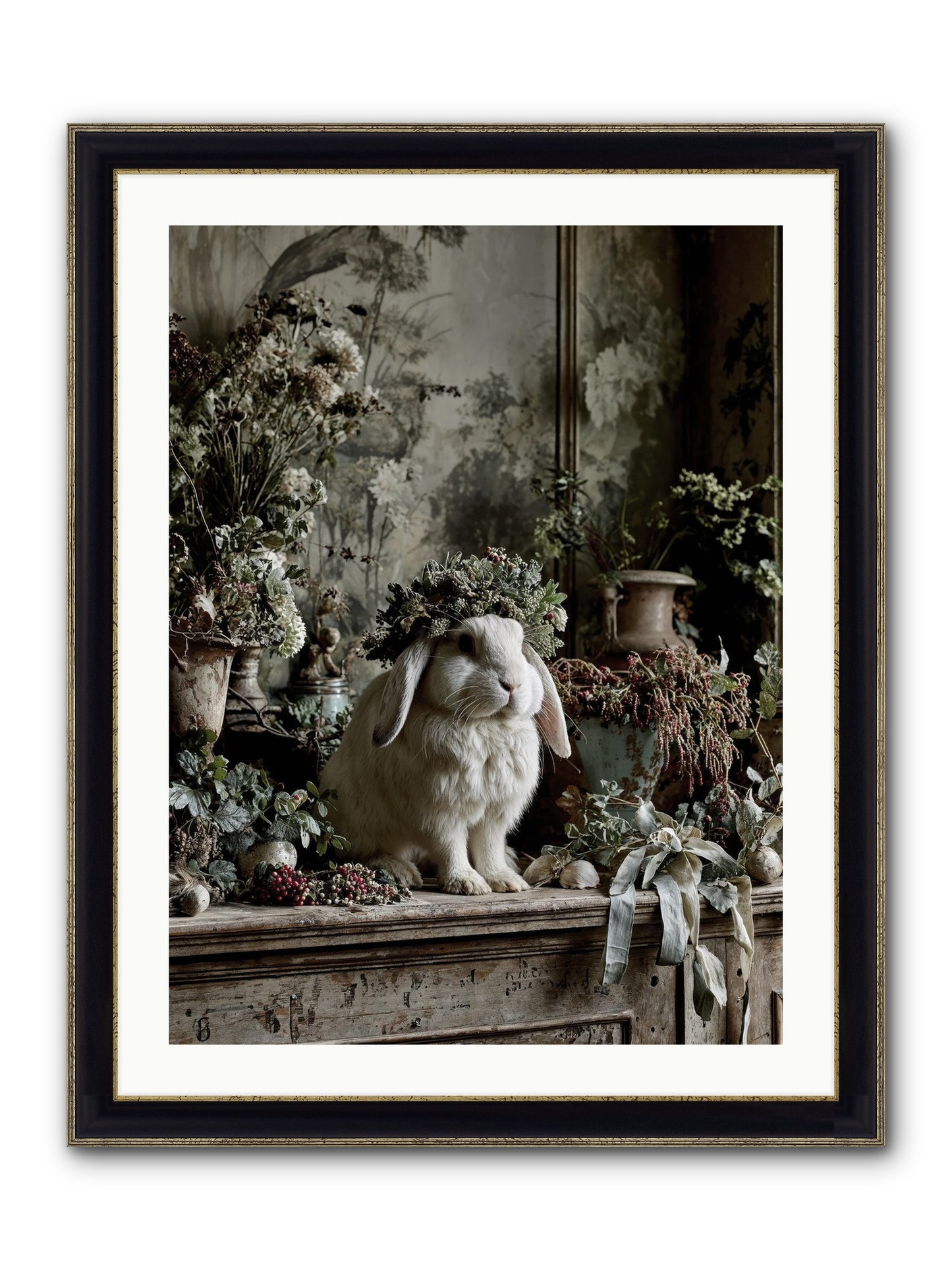 Nettia Framed Print - Black & Gold 24x32