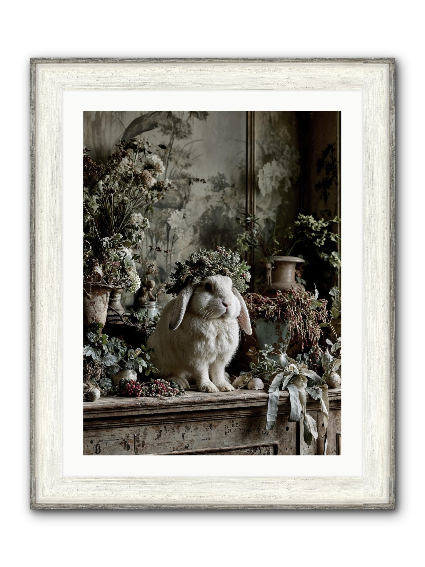 Nettia Framed Print - Driftwood White 24x32