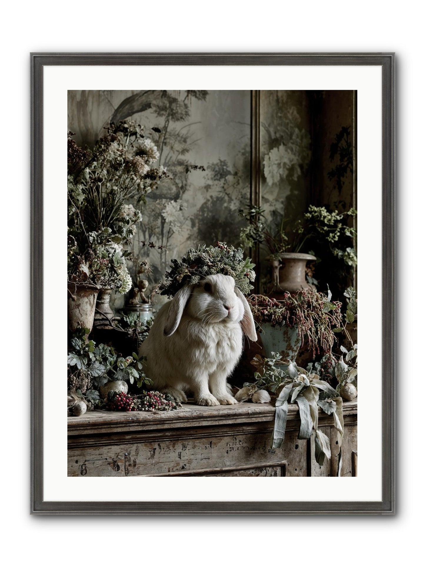 Nettia Framed Print - Slimwoods Black/Silver 24x32