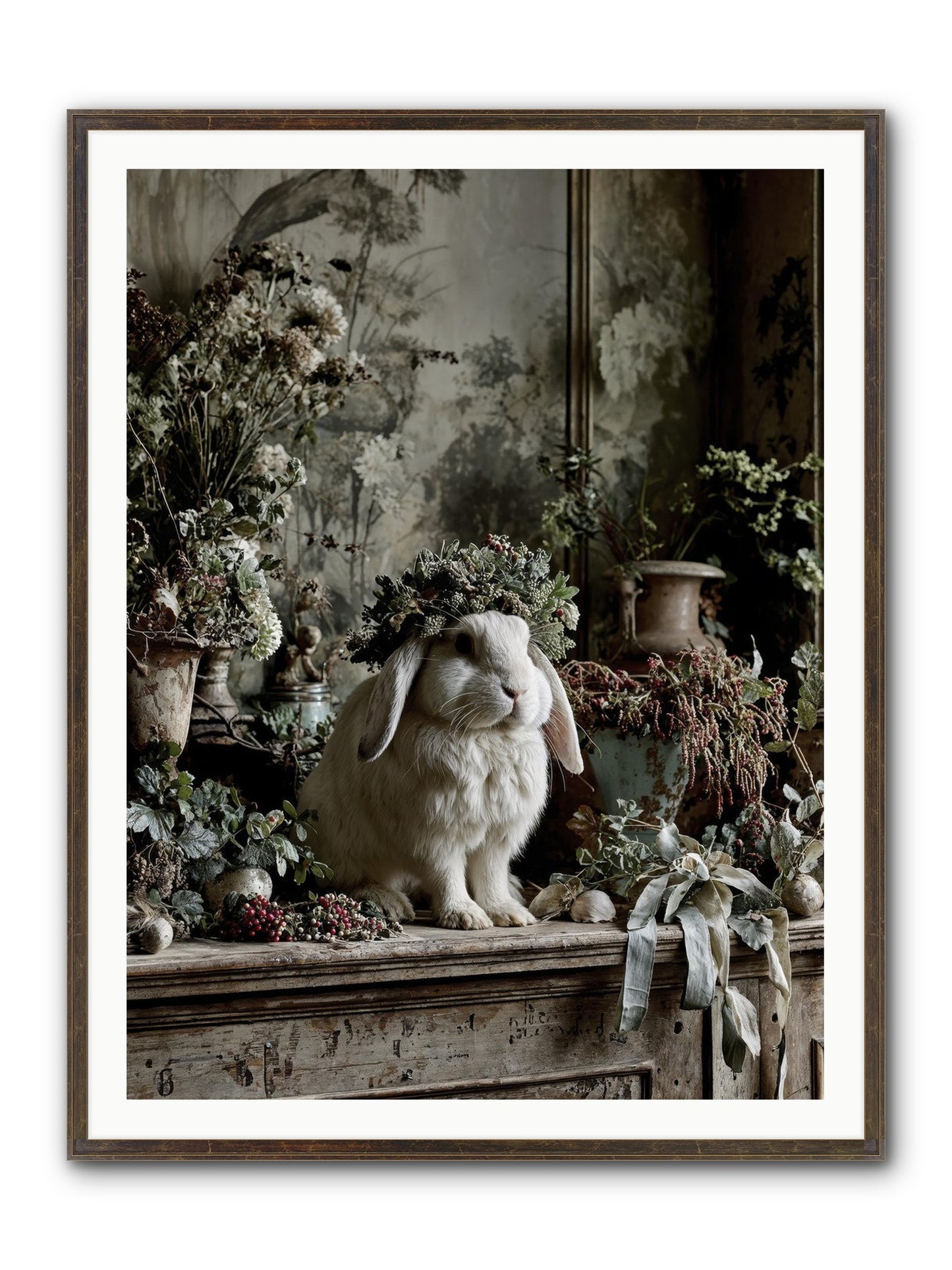 Nettia Framed Print - Slimwoods Black/Gold 36x48