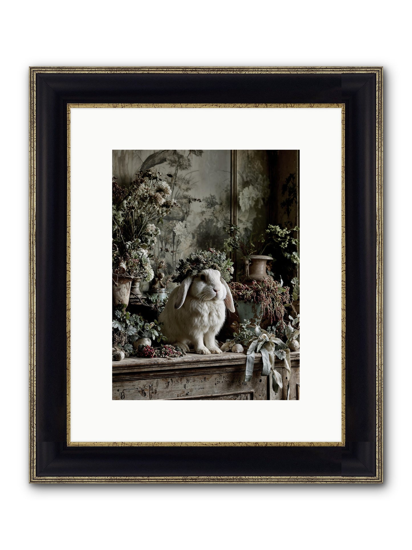 Nettia Framed Print - Black & Gold 9x12
