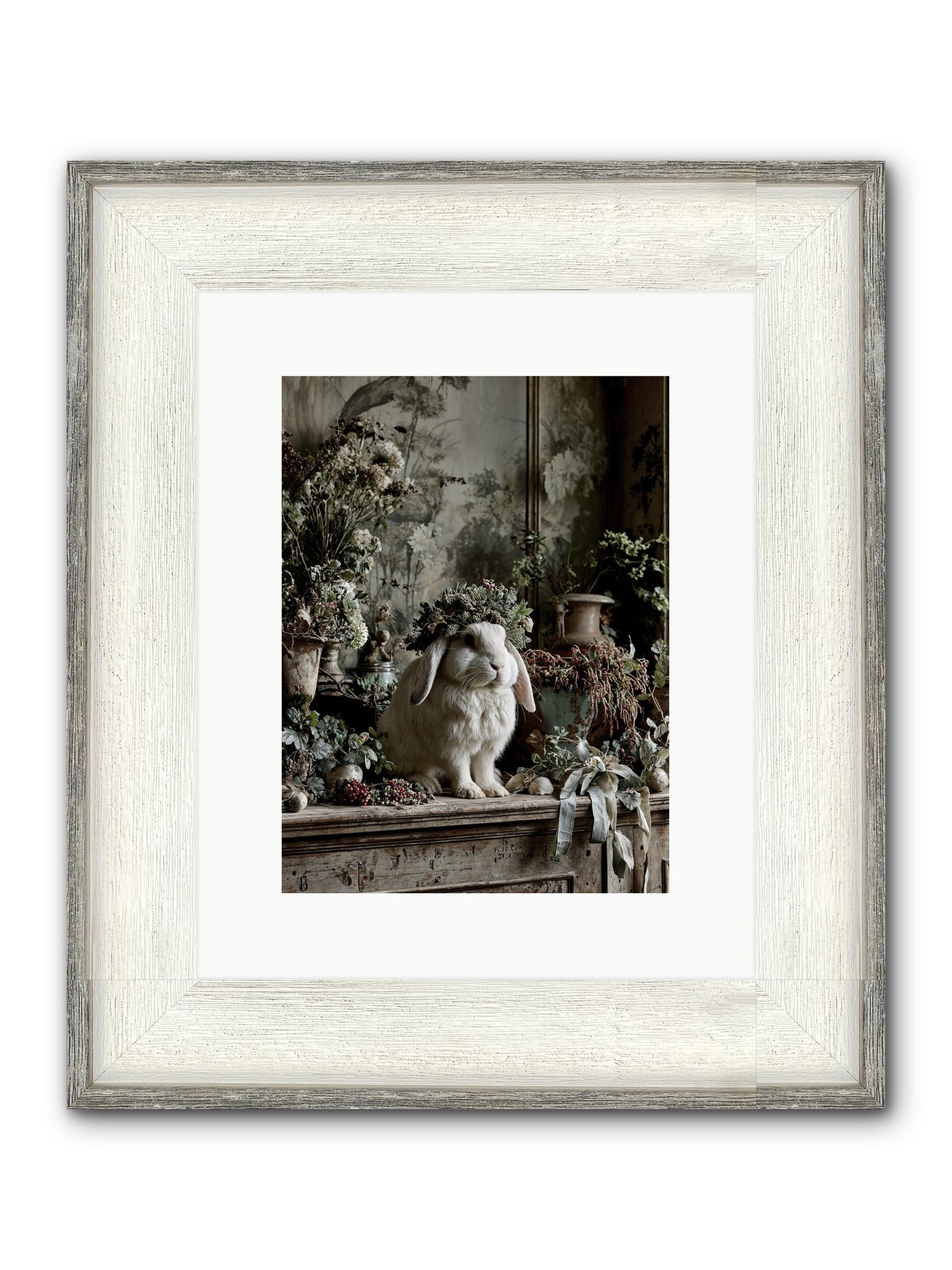 Nettia Framed Print - Driftwood White 9x12