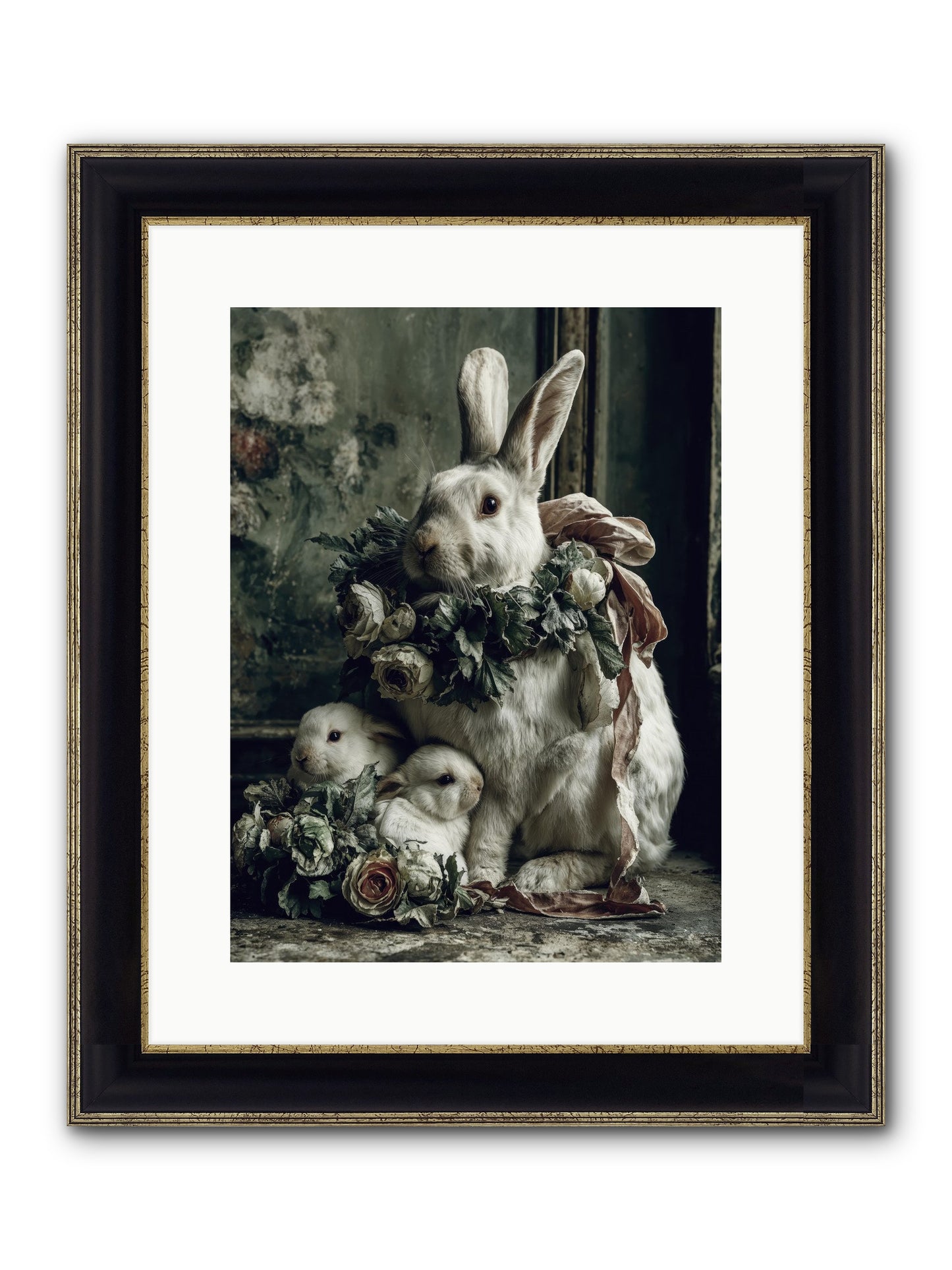 Never Ending Story Framed Print - Black & Gold 12x16