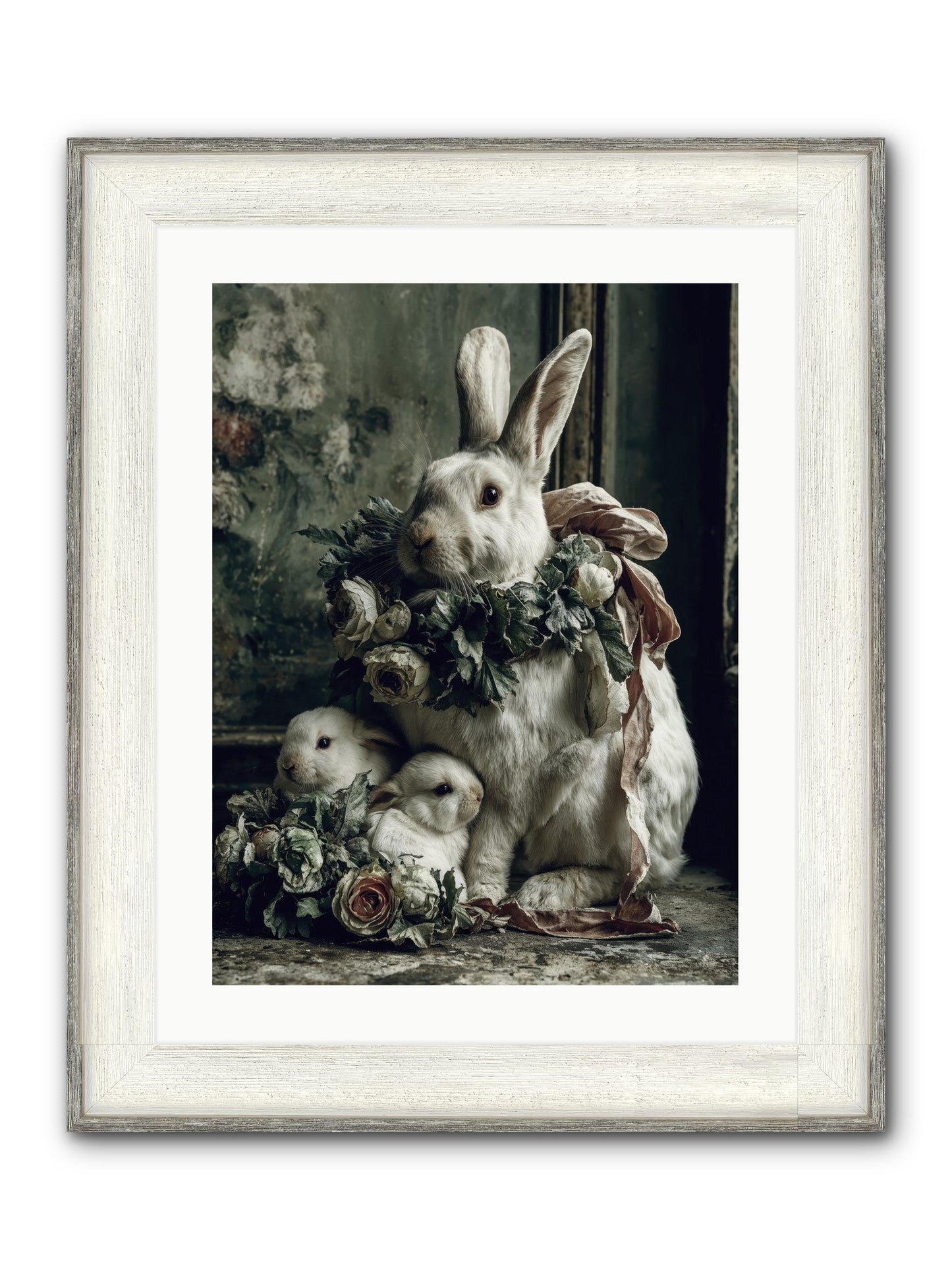 Never Ending Story Framed Print - Driftwood White 18x24
